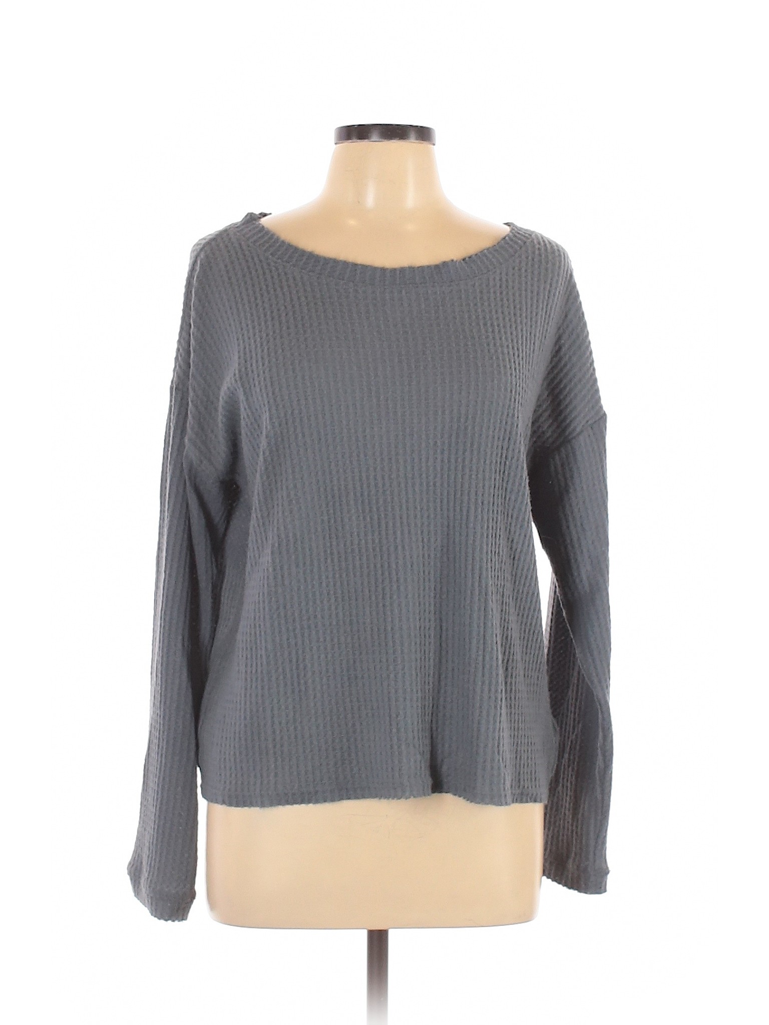 Socialite Women Gray Pullover Sweater L | eBay