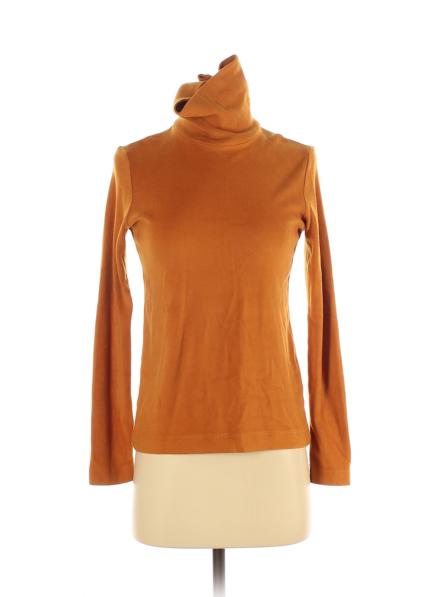 bright orange turtleneck