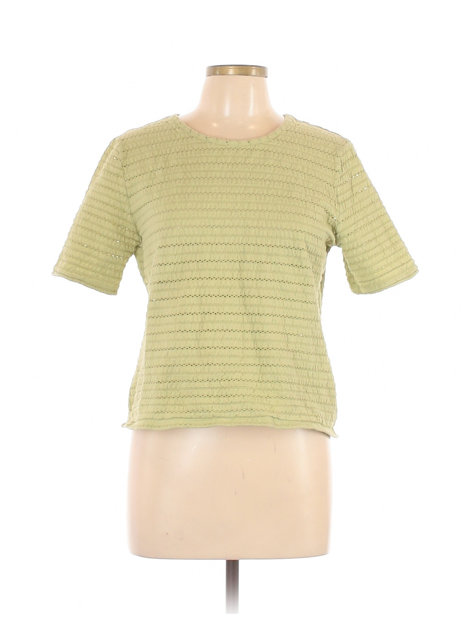 Appleseeds Women Green Short Sleeve Top L | eBay