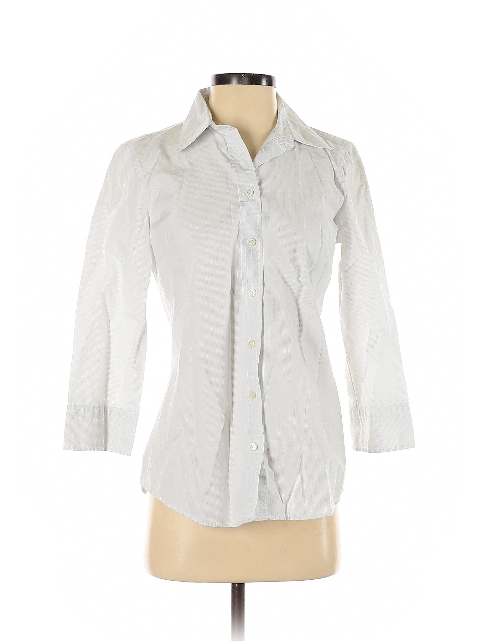 J.Crew Factory Store Women White 3/4 Sleeve Button-Down Shirt S | eBay