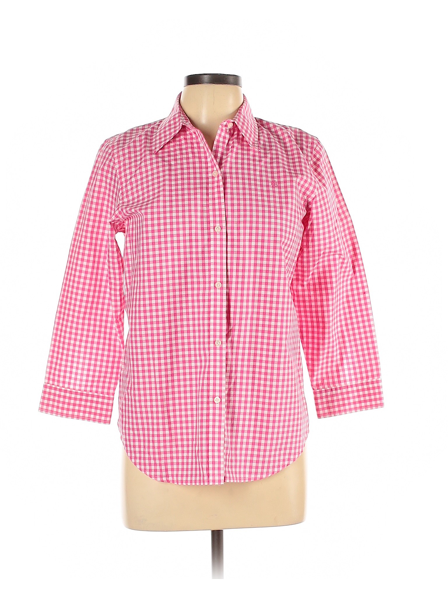 Lauren by Ralph Lauren Women Pink Long Sleeve Button-Down Shirt M | eBay