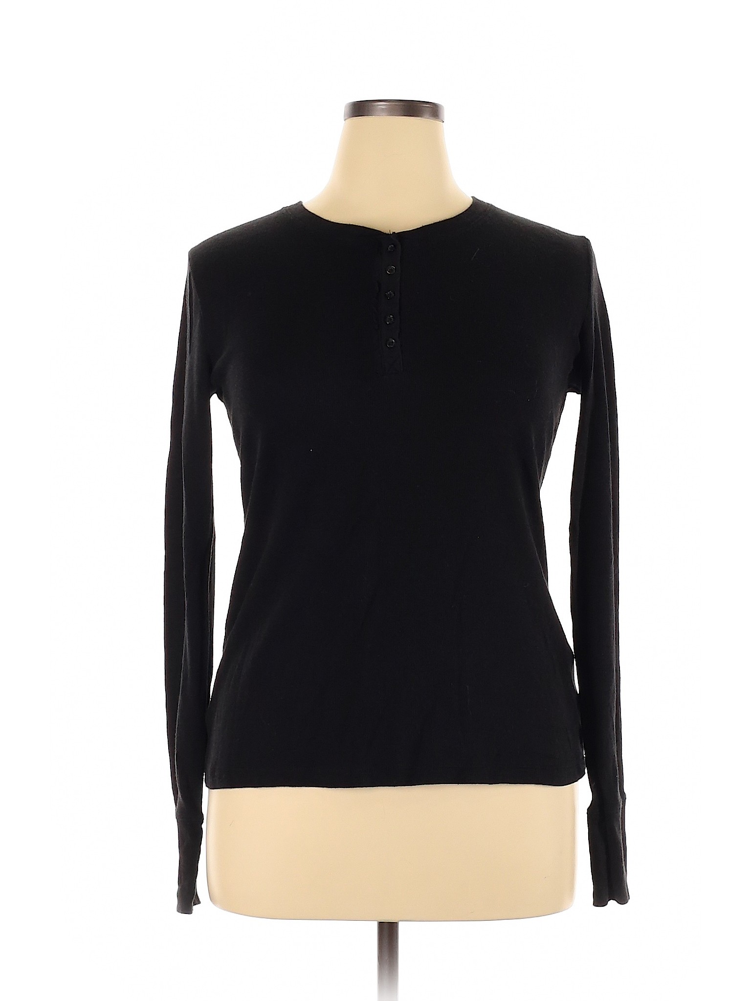 black long sleeve henley womens