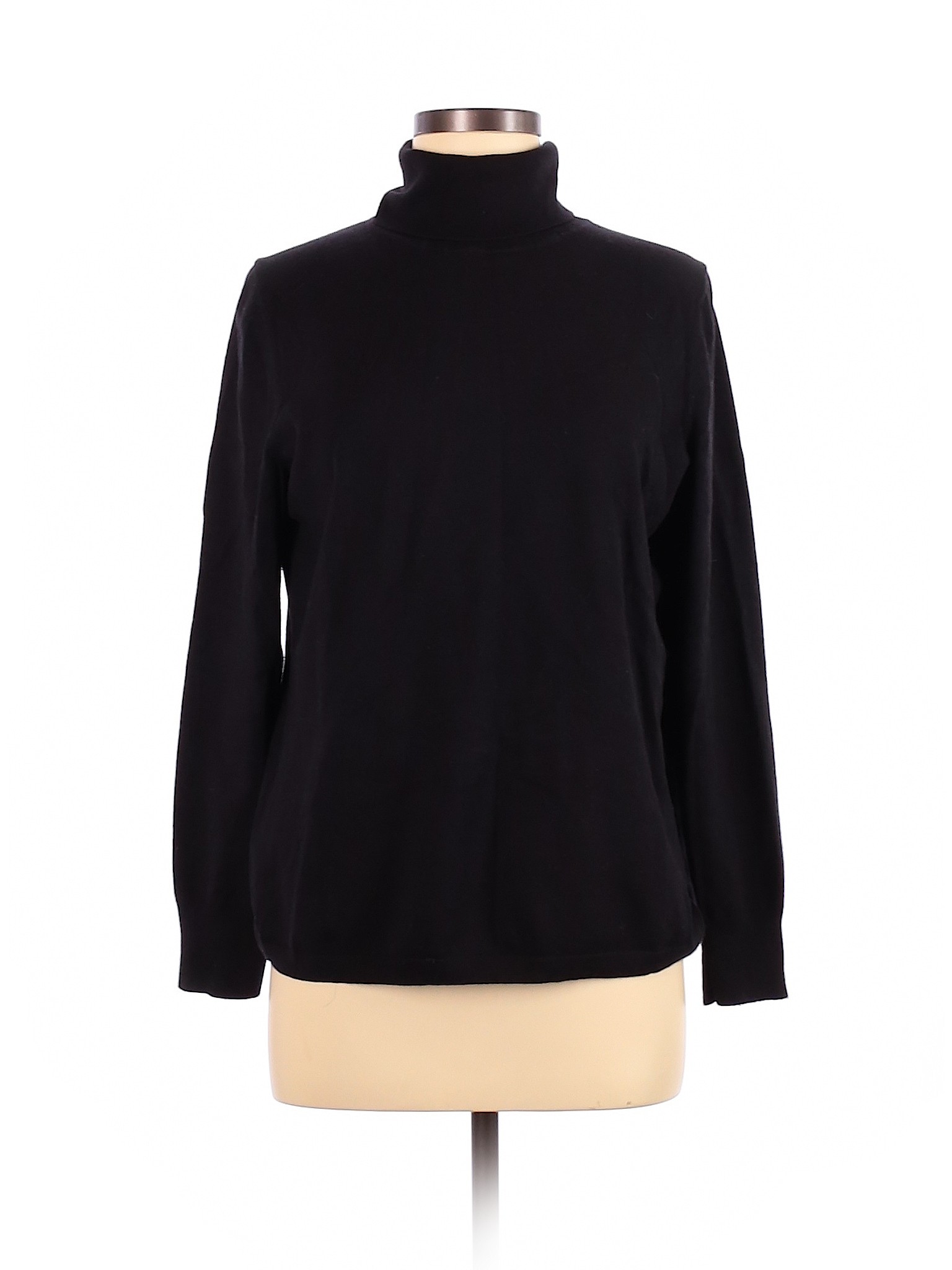 Talbots Women Black Turtleneck Sweater L | eBay
