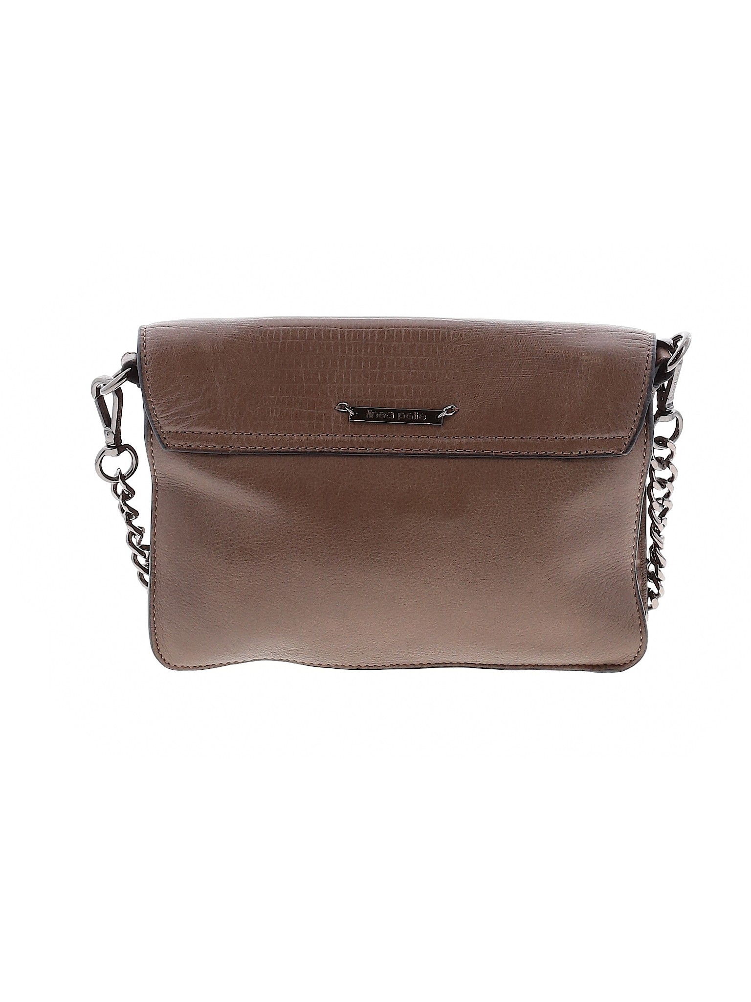 Linea Pelle Women Brown Leather Crossbody Bag One Size | eBay