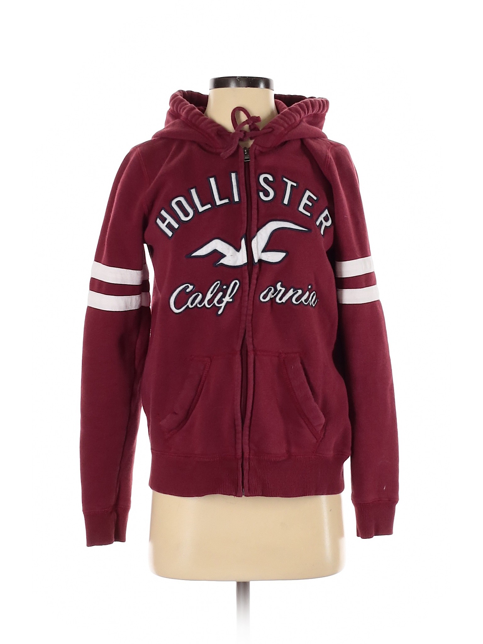 hollister red hoodie women's