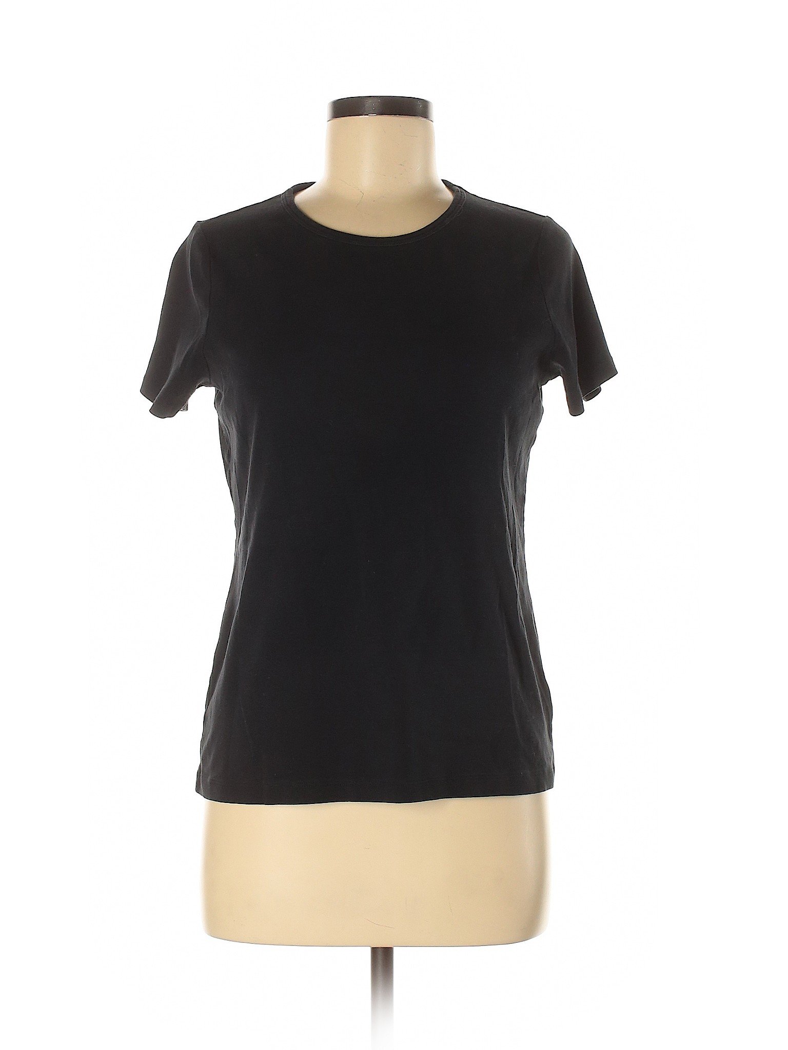 Lands' End Women Black Short Sleeve T-Shirt M | eBay