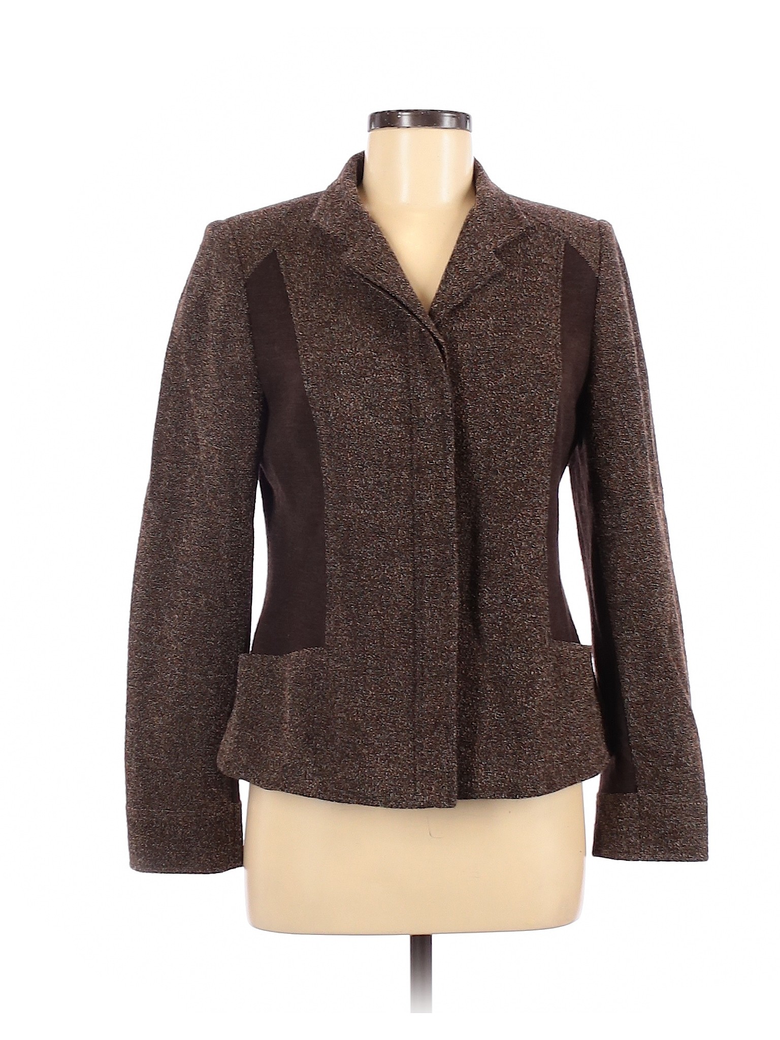 Linda Allard Ellen Tracy Women Brown Wool Coat 6 | eBay