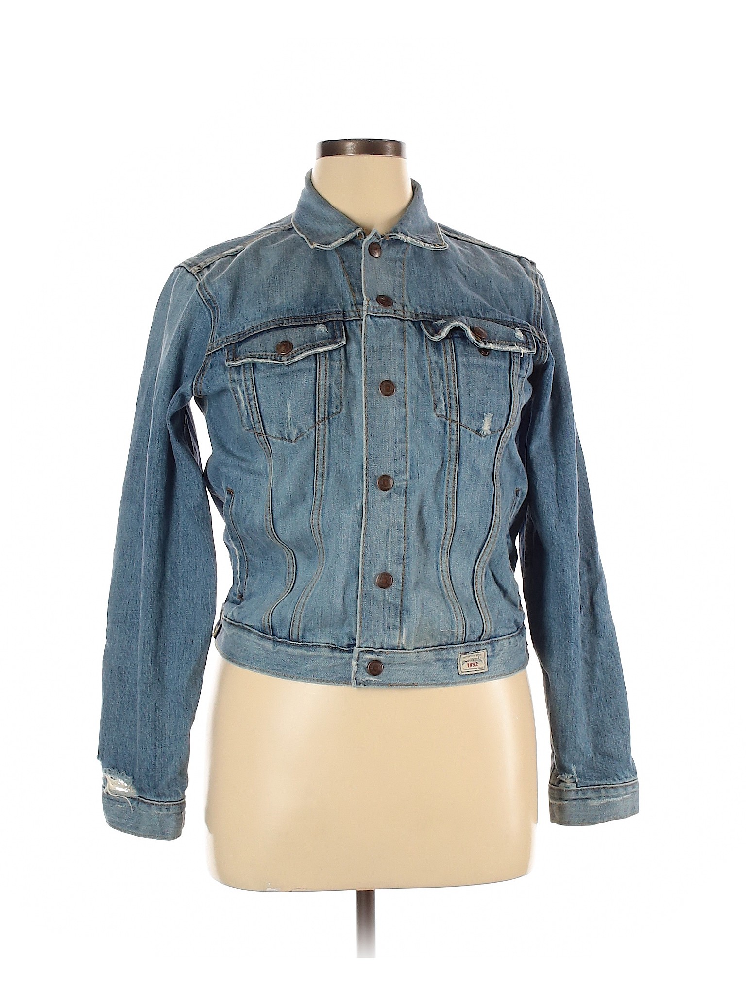 Abercrombie Women Blue Denim Jacket XL | eBay