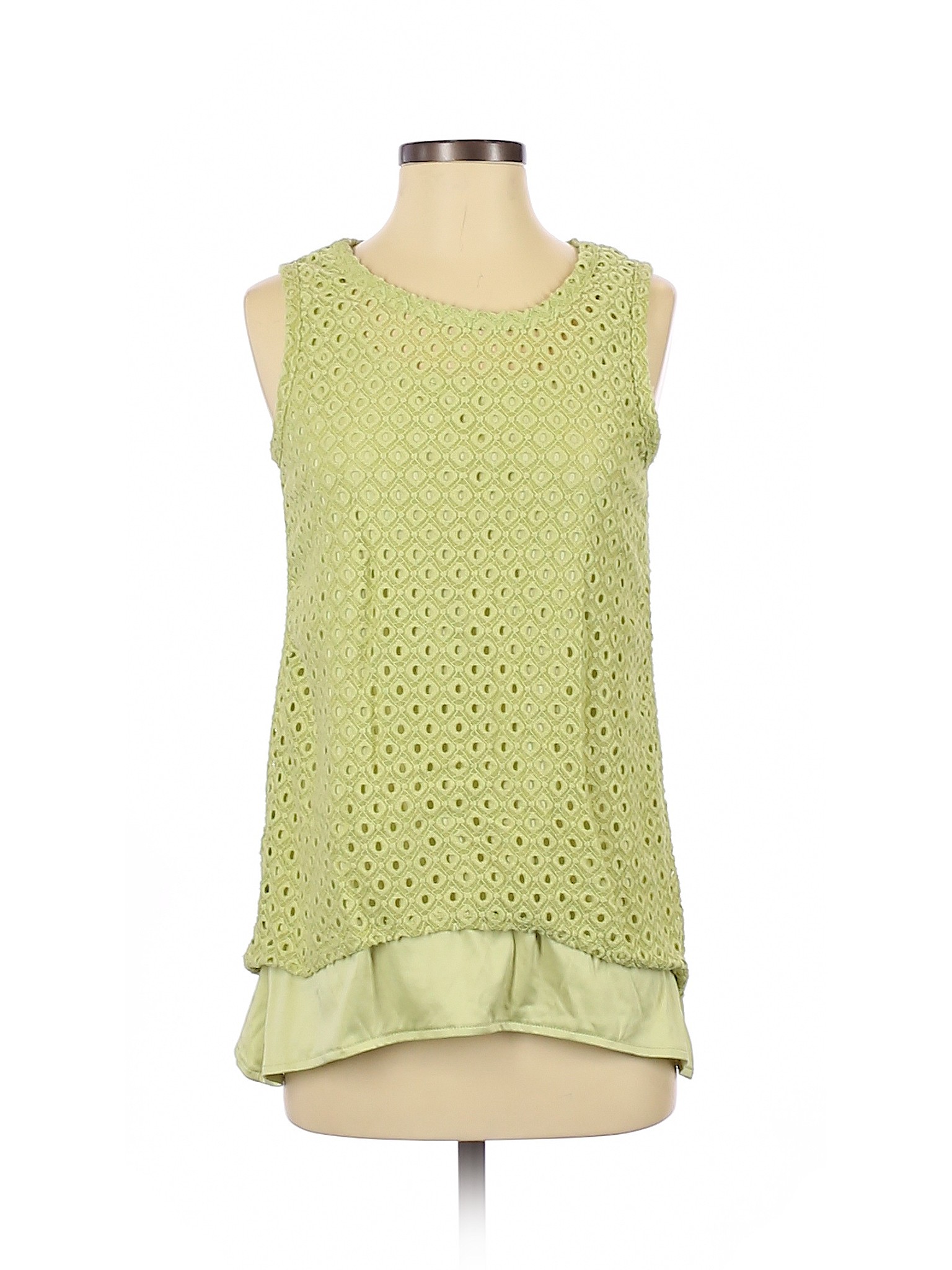 Simply Vera Vera Wang Women Green Sleeveless Blouse S | eBay