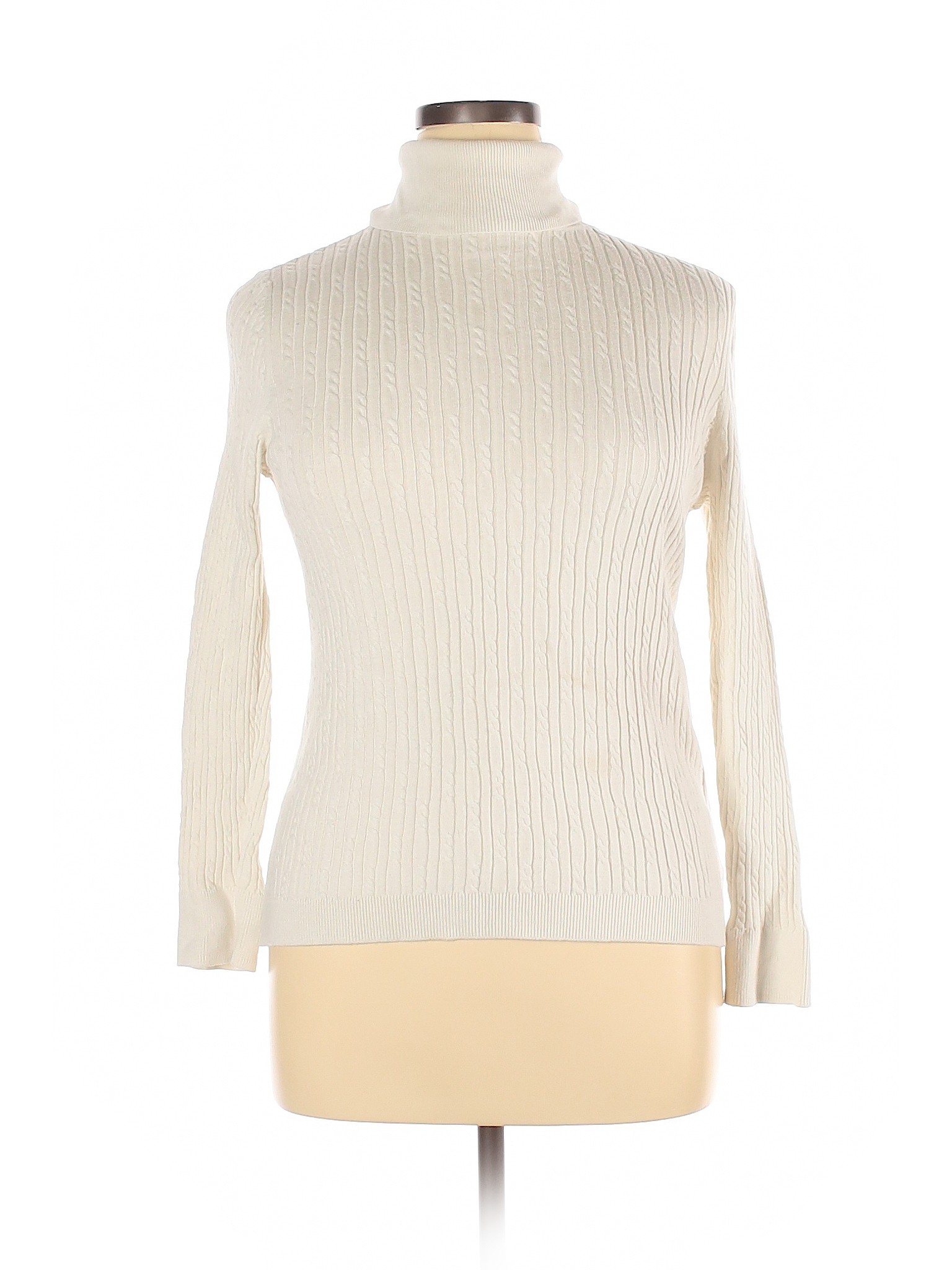 Talbots Women White Turtleneck Sweater XL | eBay