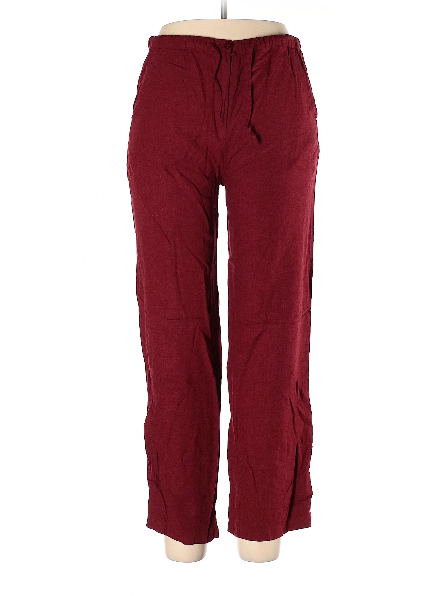red linen pants