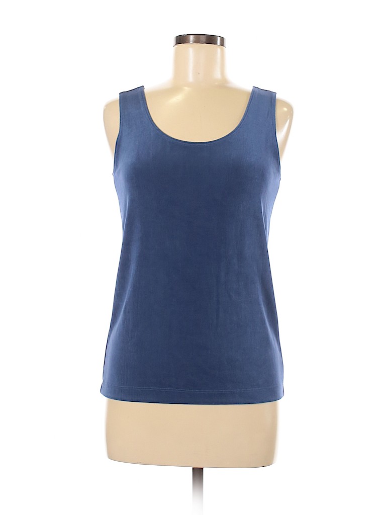 Travelers by Chico's Solid Blue Tank Top Size Med (1) - 52% off | thredUP