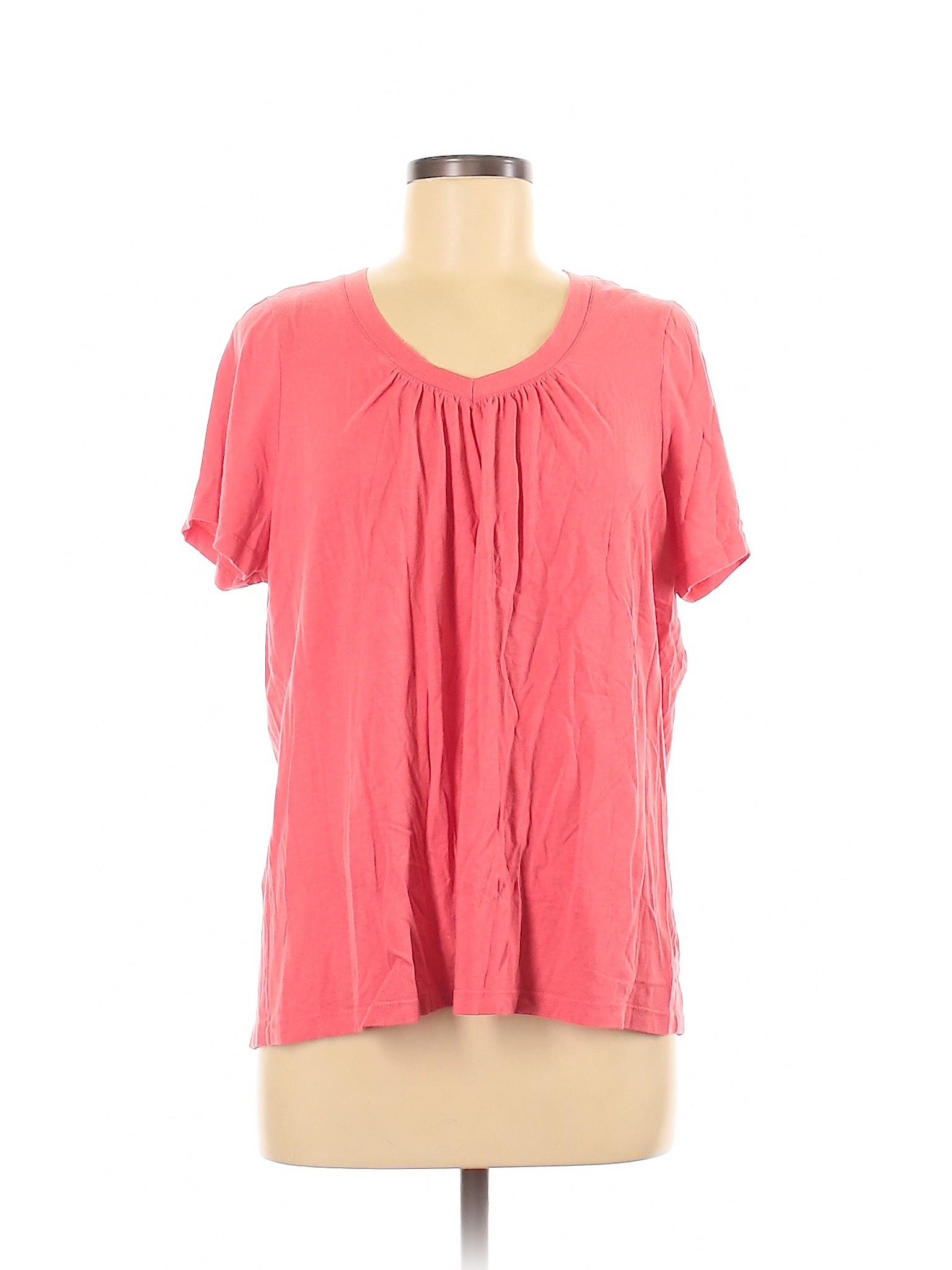 St. John's Bay Women Pink Short Sleeve T-Shirt 1X Plus | eBay