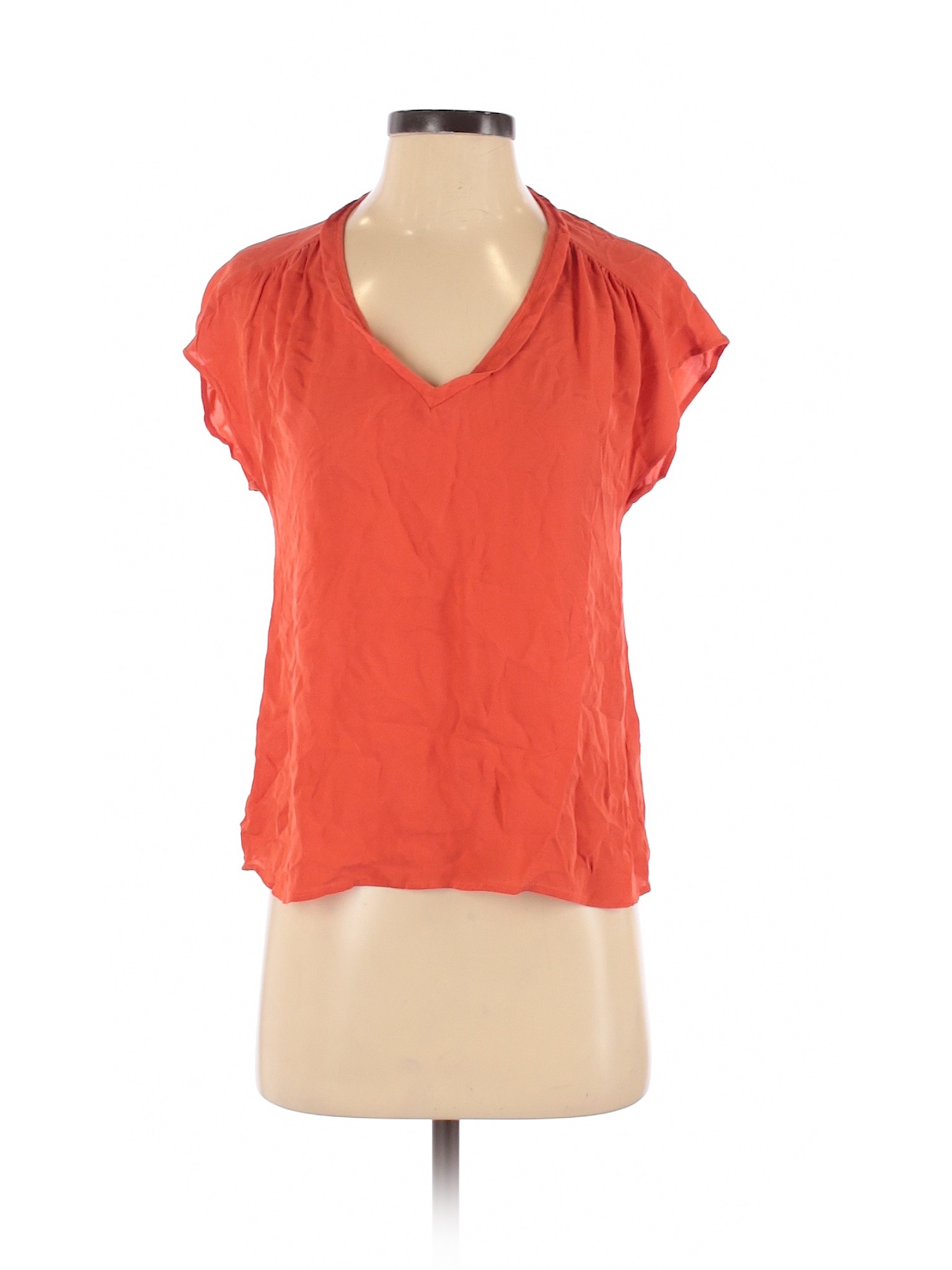 Joie Women Orange Short Sleeve Silk Top XS | eBay
