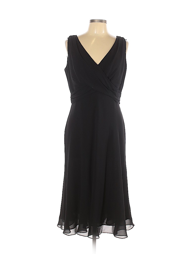 Talbots 100% Silk Solid Black Cocktail Dress Size 12 - 77% off | thredUP