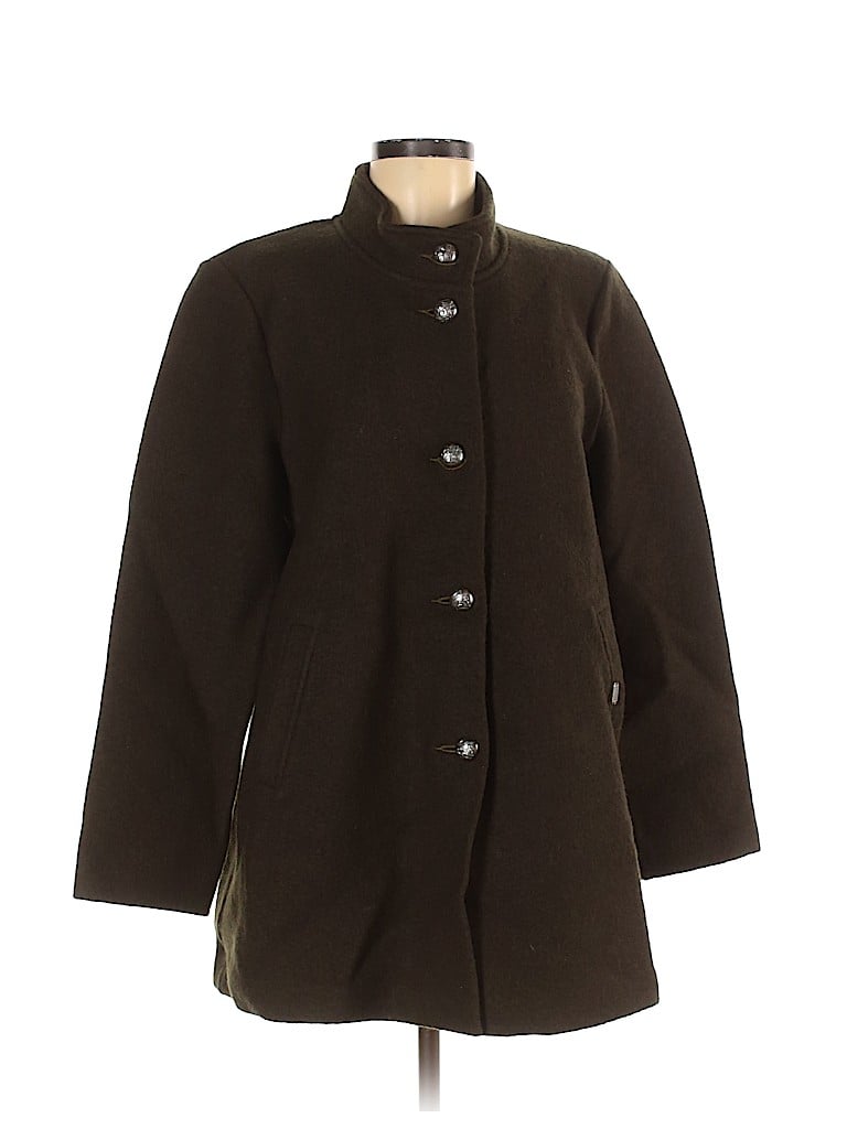 Geiger of Austria 100% Wool Brown Green Wool Coat Size 38 (EU) - 90% ...