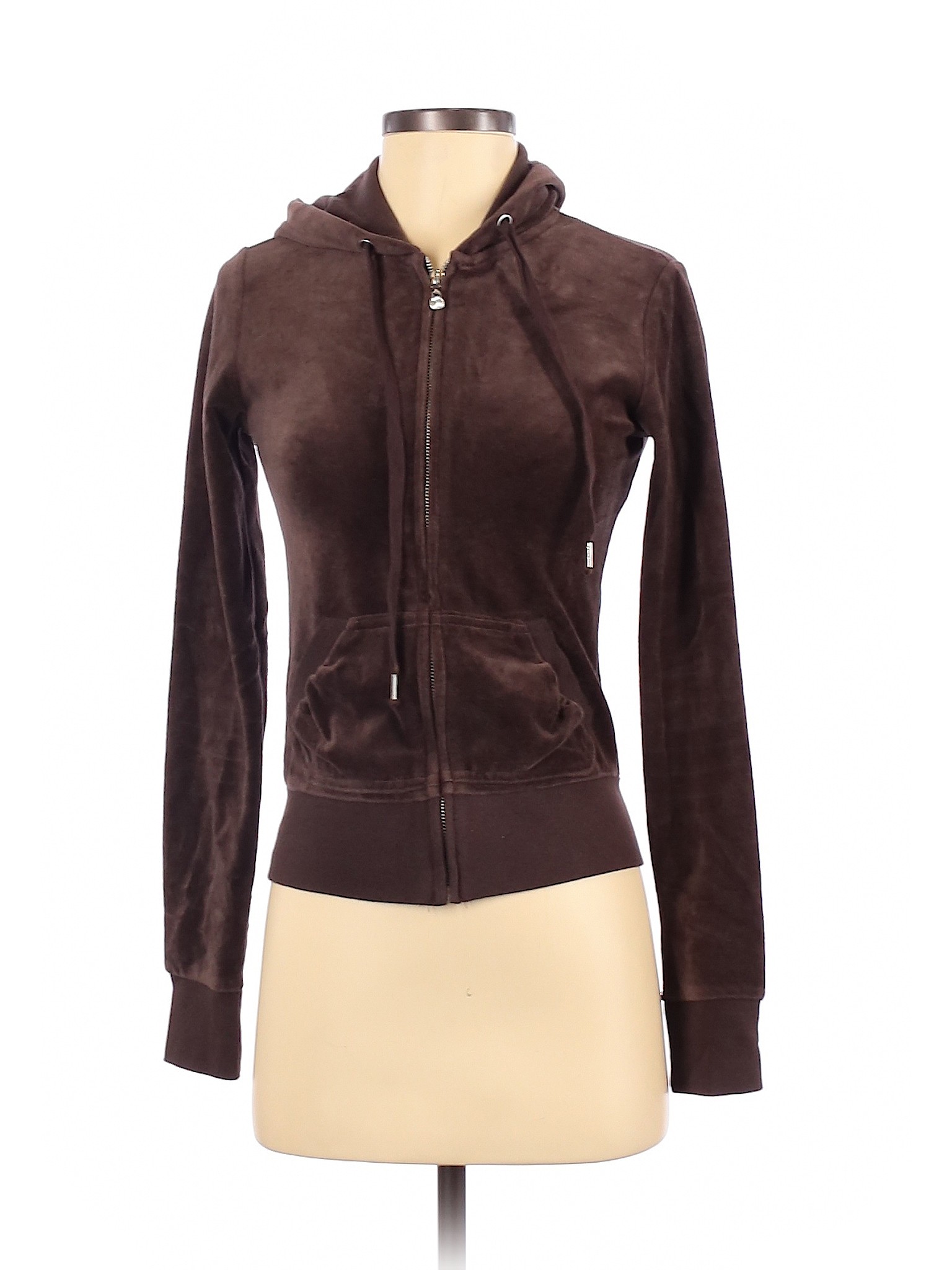 Express Women Brown Zip Up Hoodie XS | eBay