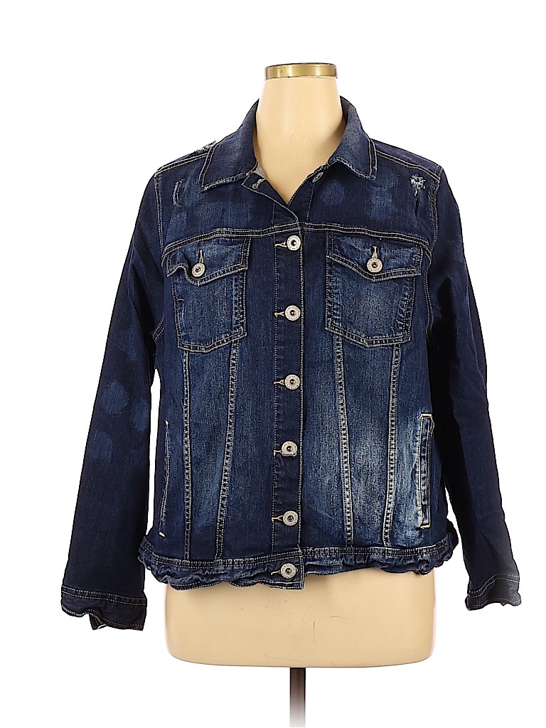 Arizona Jean Company Blue Denim Jacket Size 2X (Plus) - 48% off | thredUP