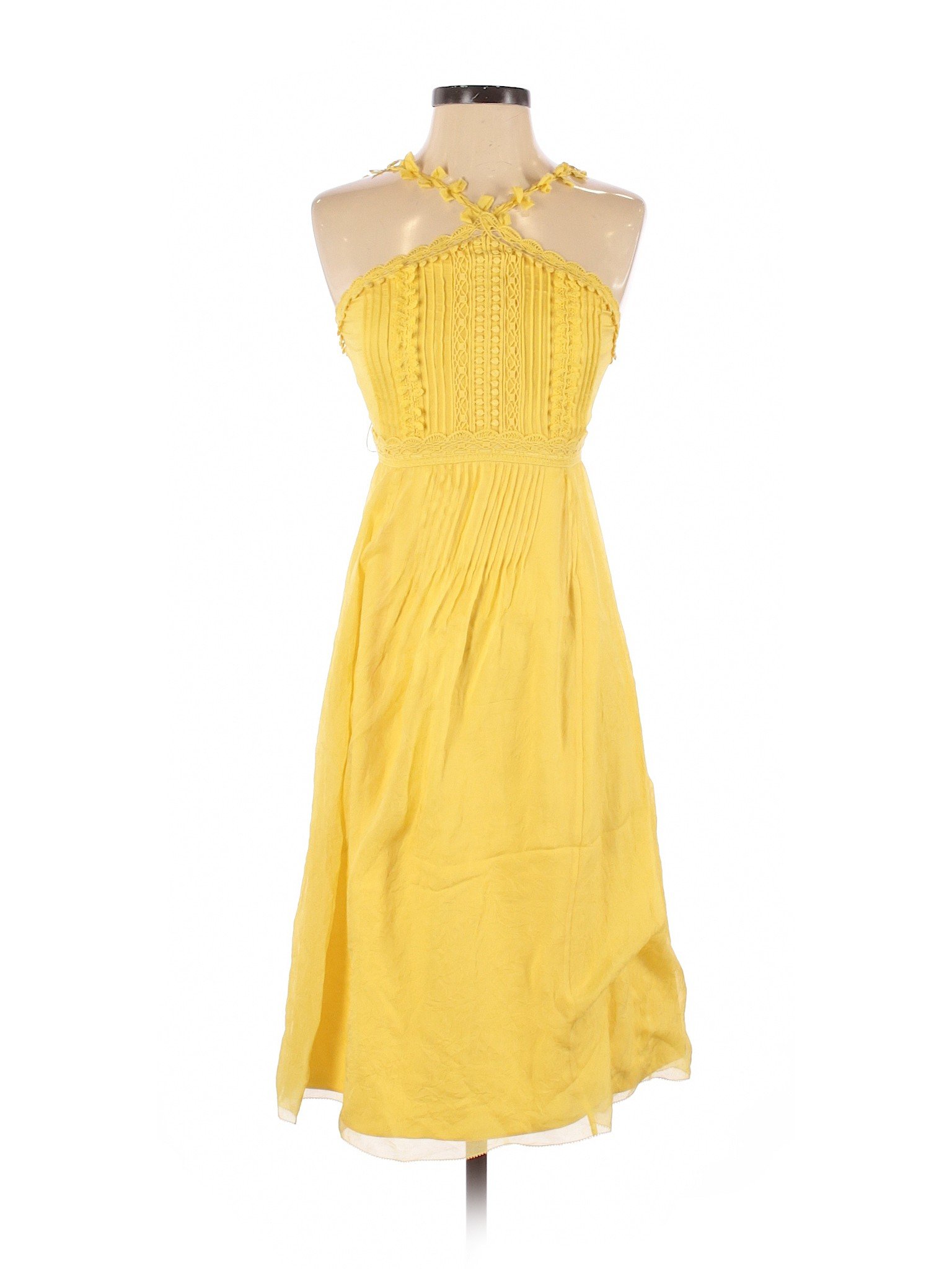 Elie Tahari Women Yellow Cocktail Dress 2 | eBay