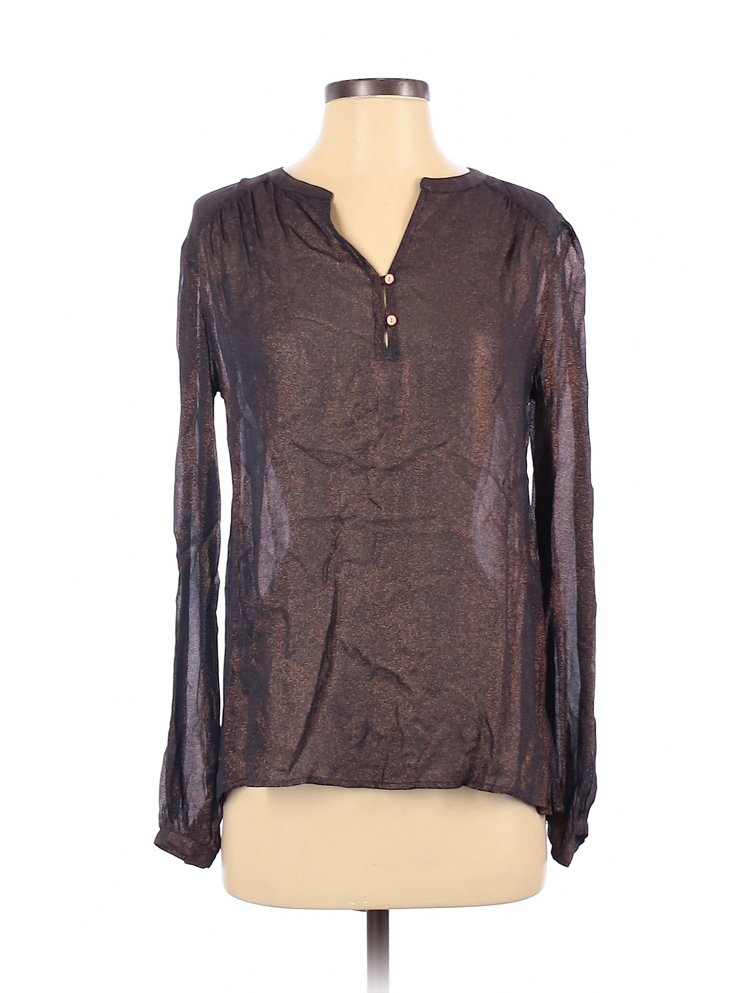 Wrap Women Brown Long Sleeve Blouse 4 | eBay