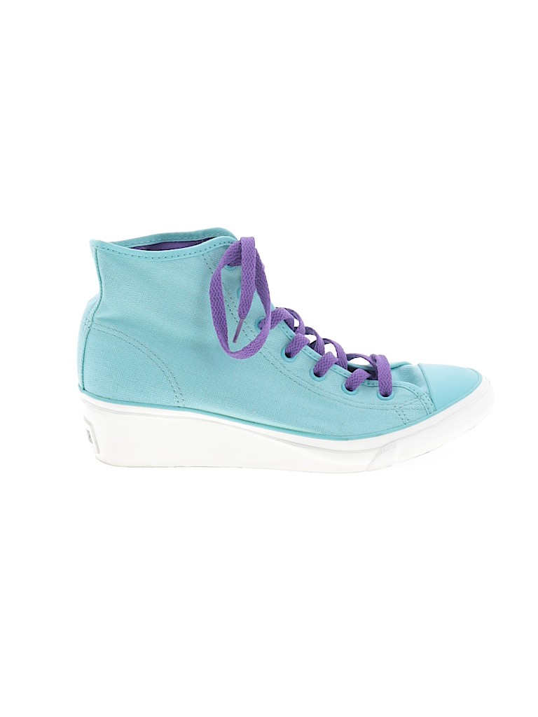 blue converse wedges
