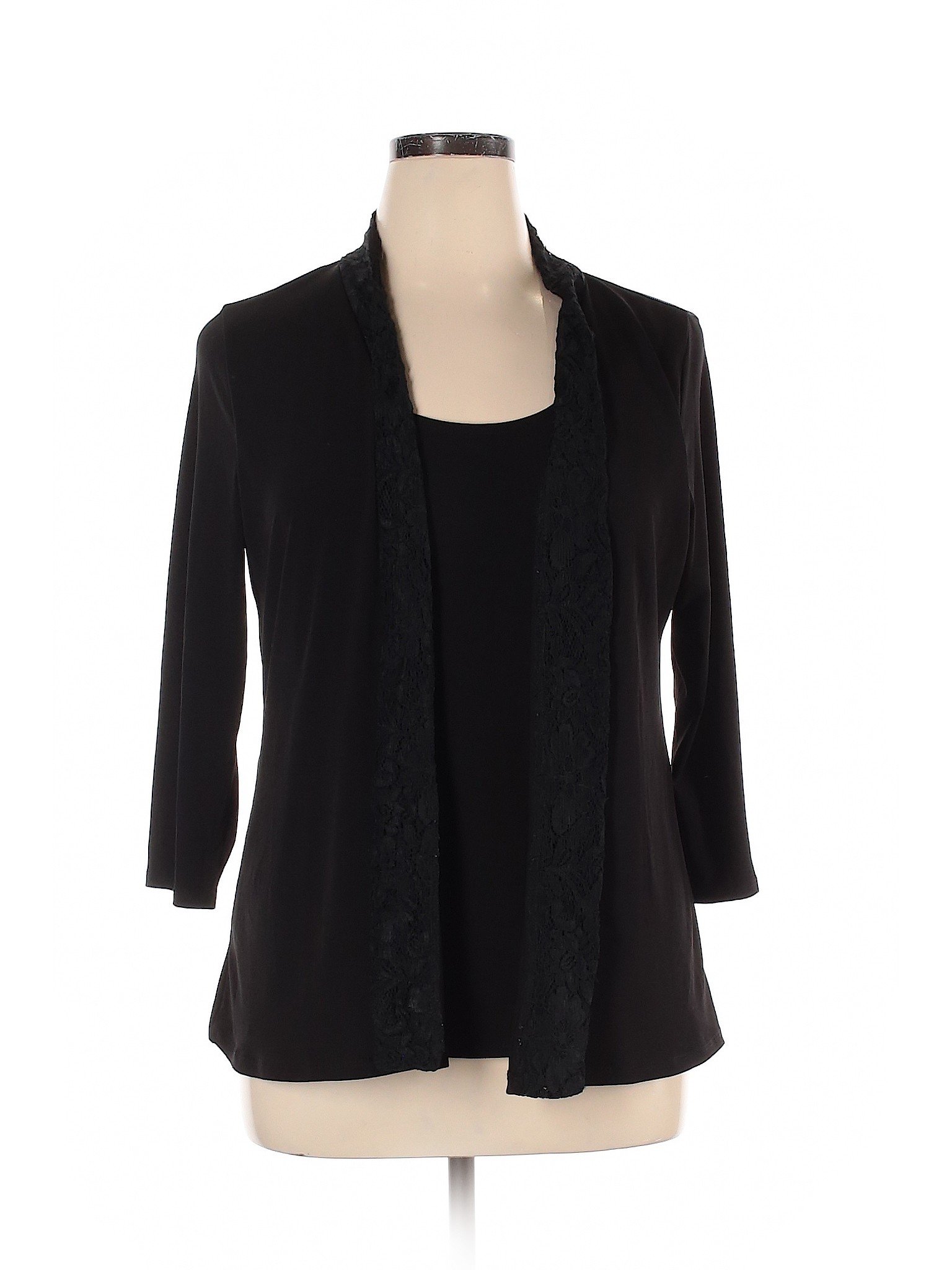 Liz McCoy Women Black Long Sleeve Top XL | eBay