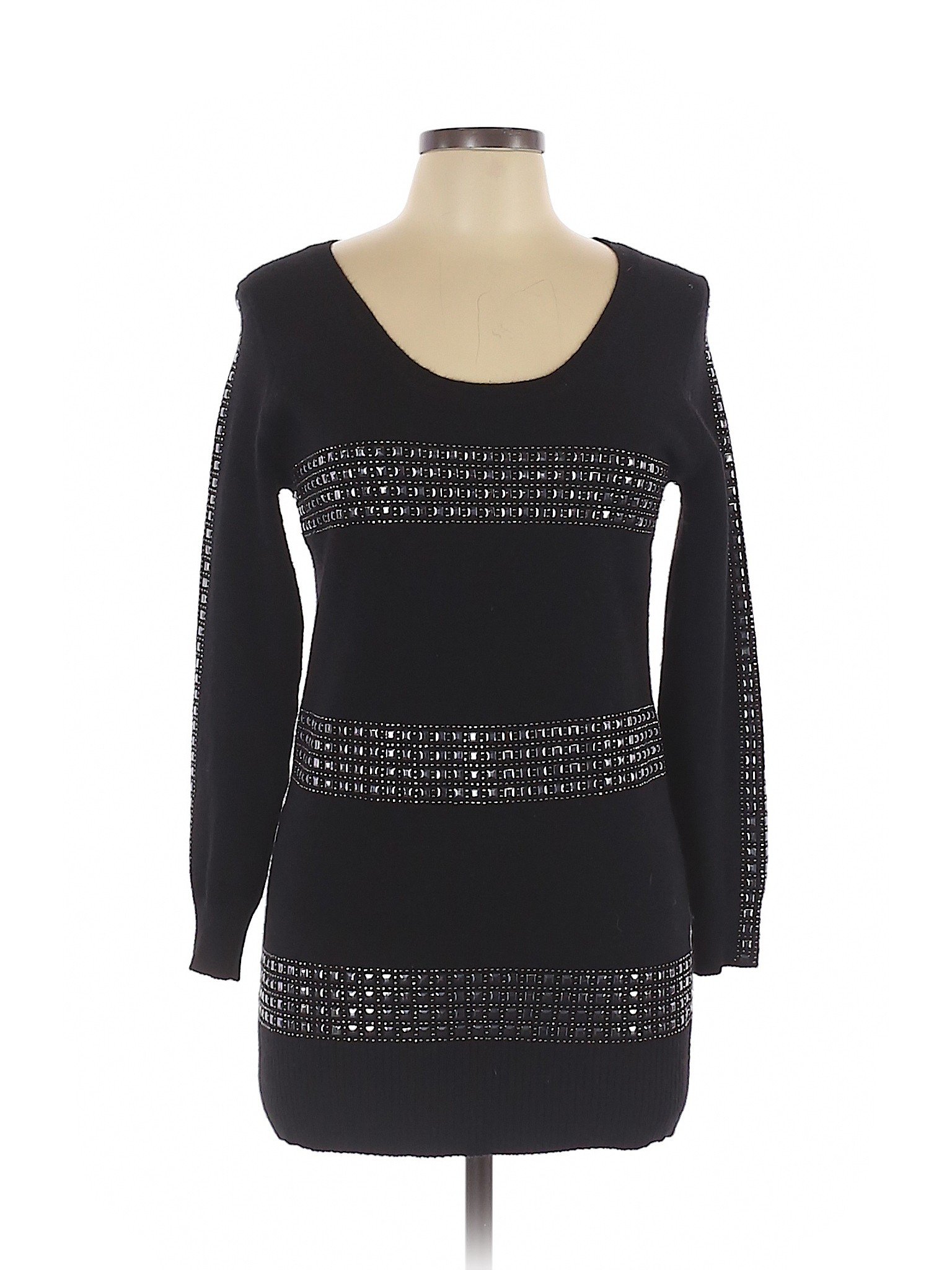 BCBGMAXAZRIA Women Black Pullover Sweater L | eBay