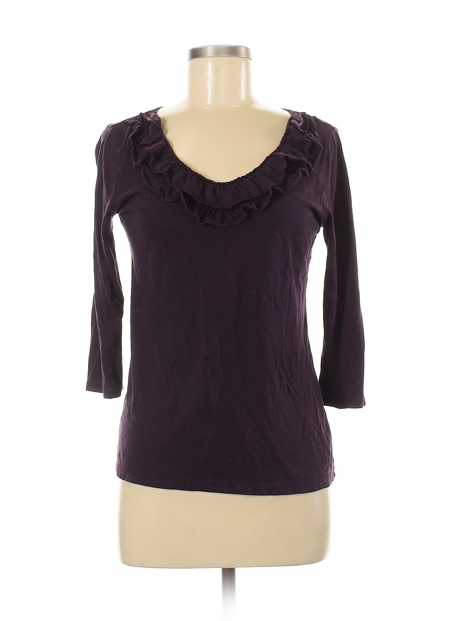 Ann Taylor Factory Women Purple 3/4 Sleeve Top M | eBay