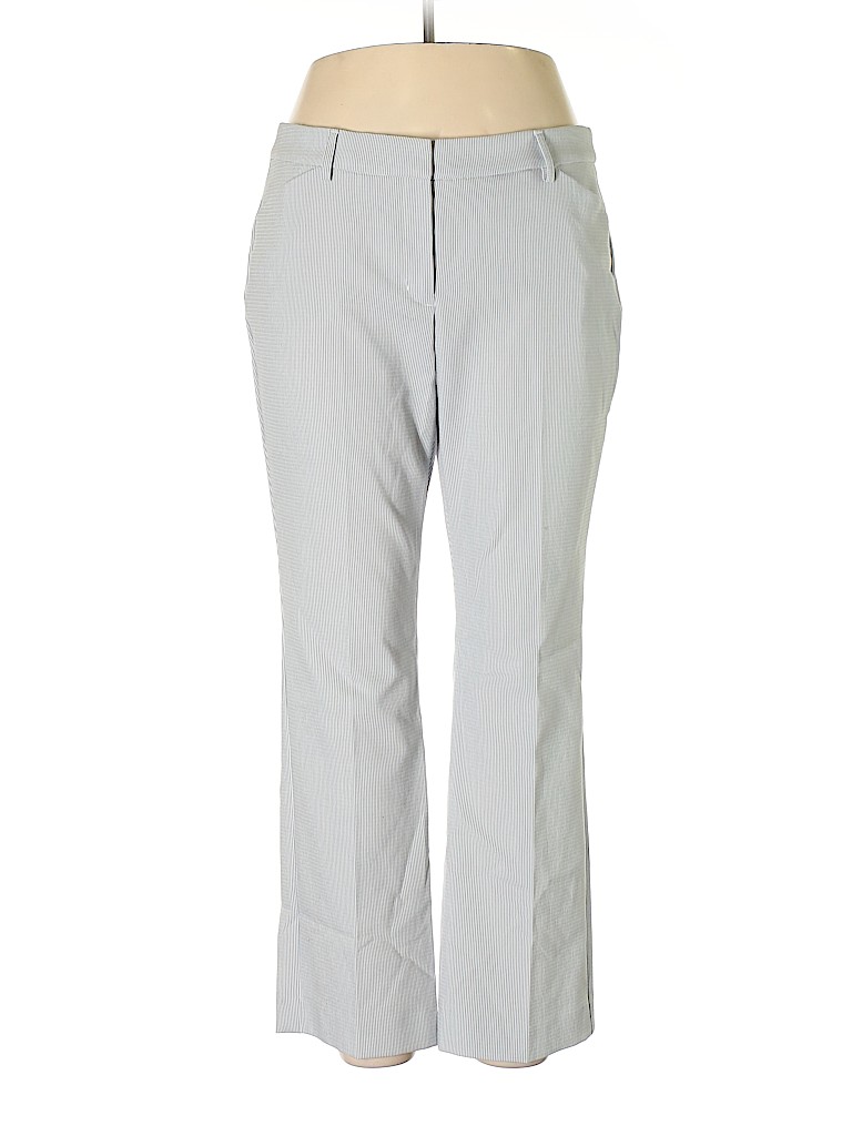 Express Stripes Gray White Dress Pants Size 14 79 off thredUP