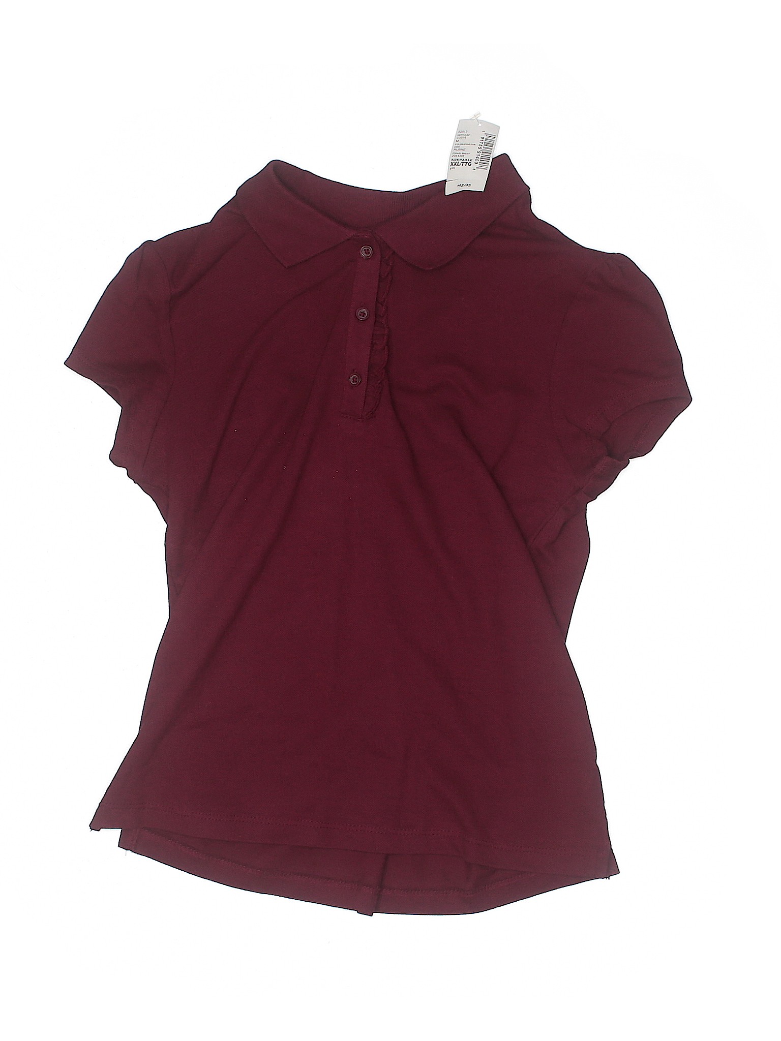 The Children's Place Solid Maroon Burgundy Short Sleeve Polo Size 16 ...