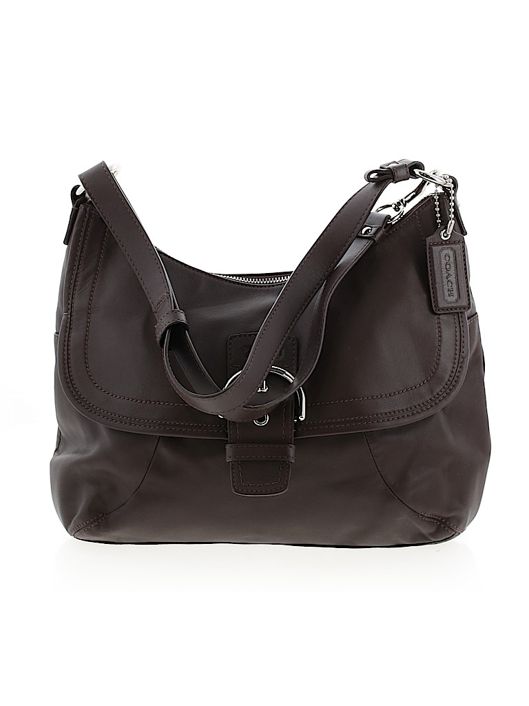 Coach 100 Leather Solid Brown Leather Shoulder Bag One Size 77 off thredUP