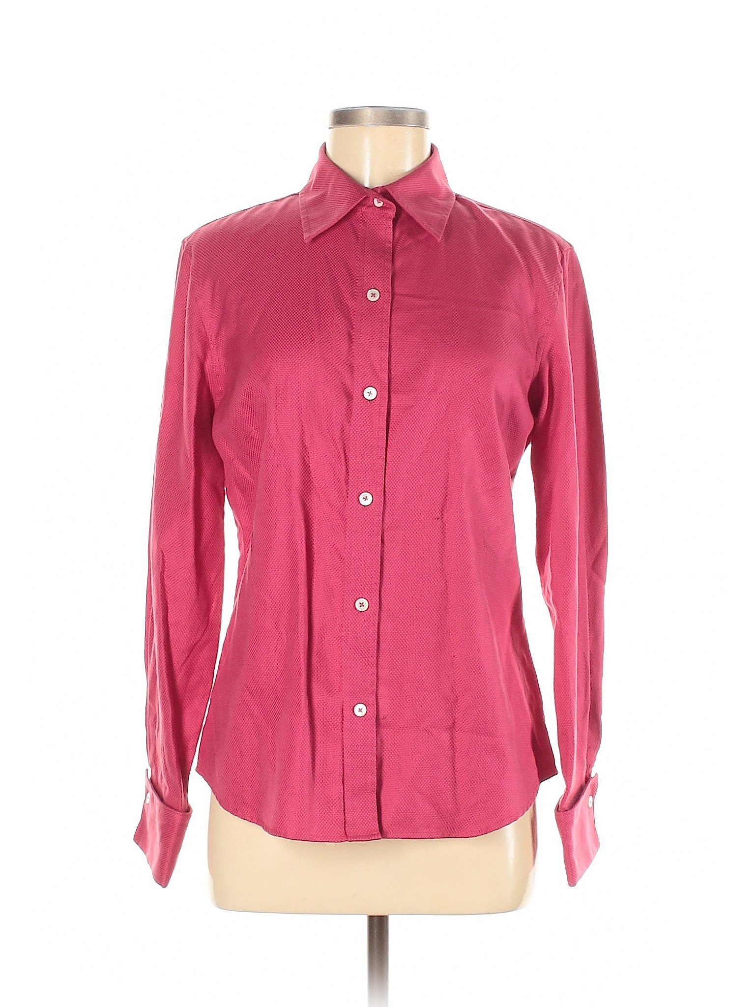 Banana Republic Women Pink Long Sleeve Button-Down Shirt M | eBay