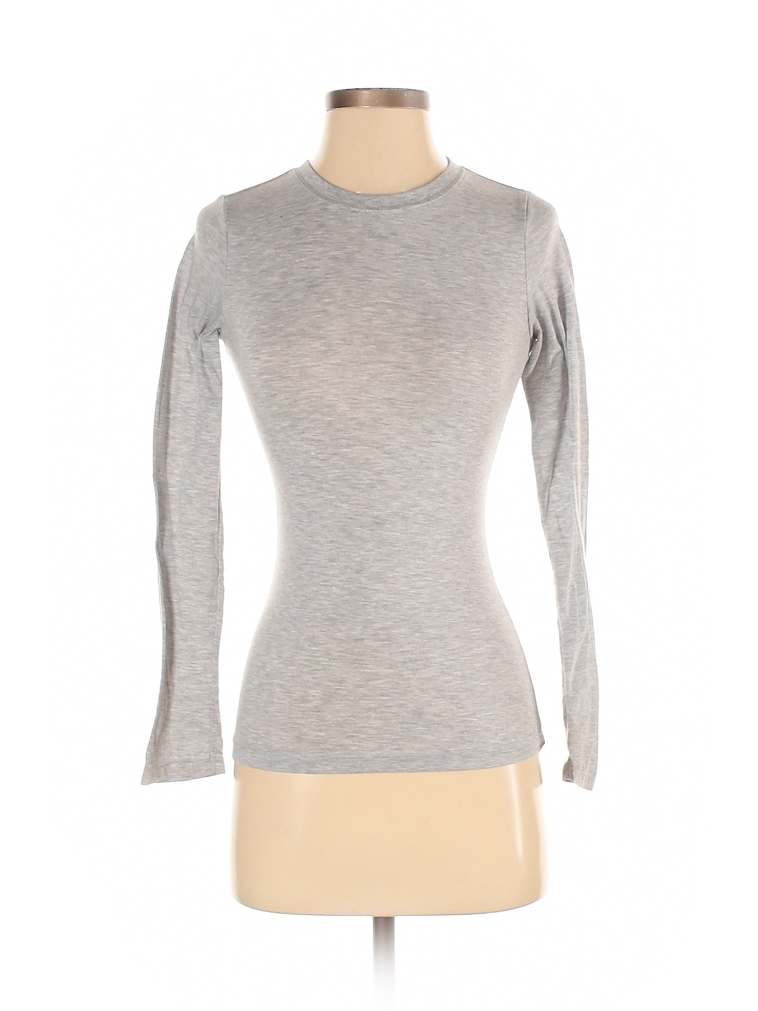 Ambiance Apparel Women Gray Long Sleeve T-Shirt S | eBay