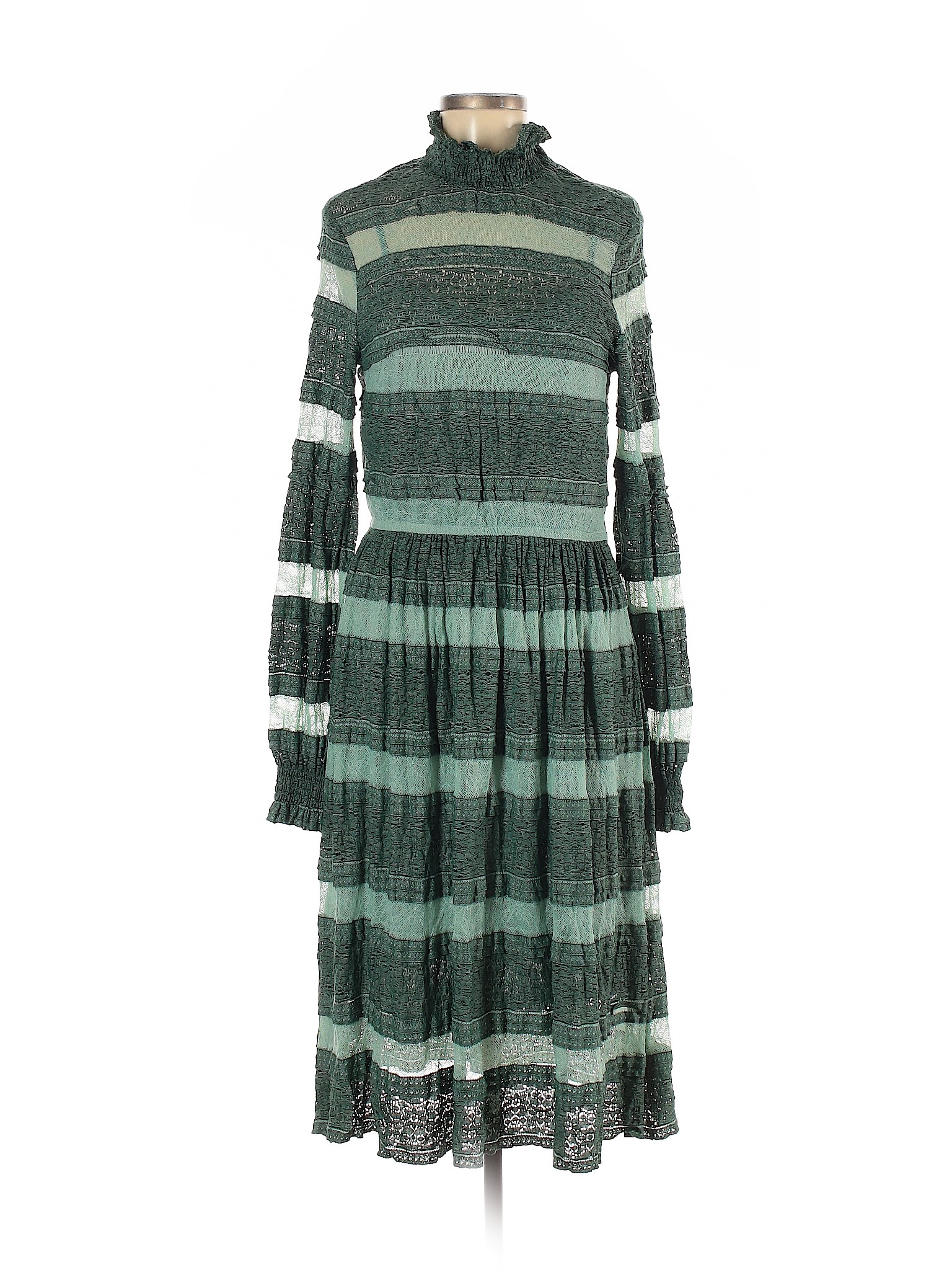 Lucy Paris Stripes Green Casual Dress Size M - 90% off | thredUP