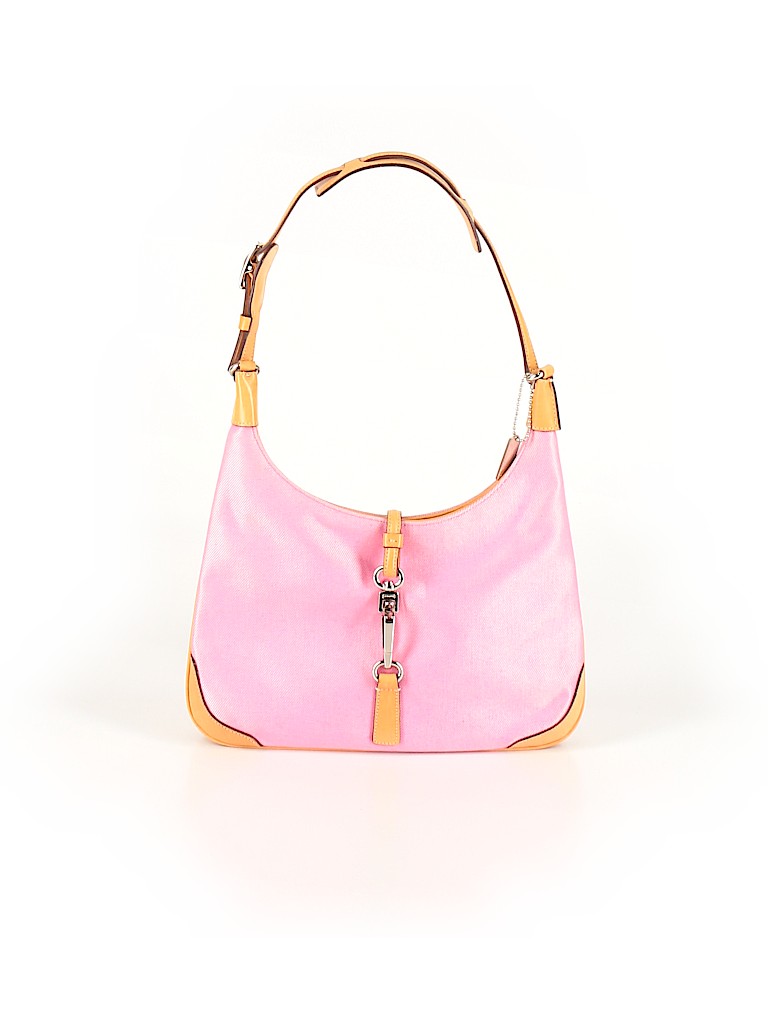 pink coach shoulder purse