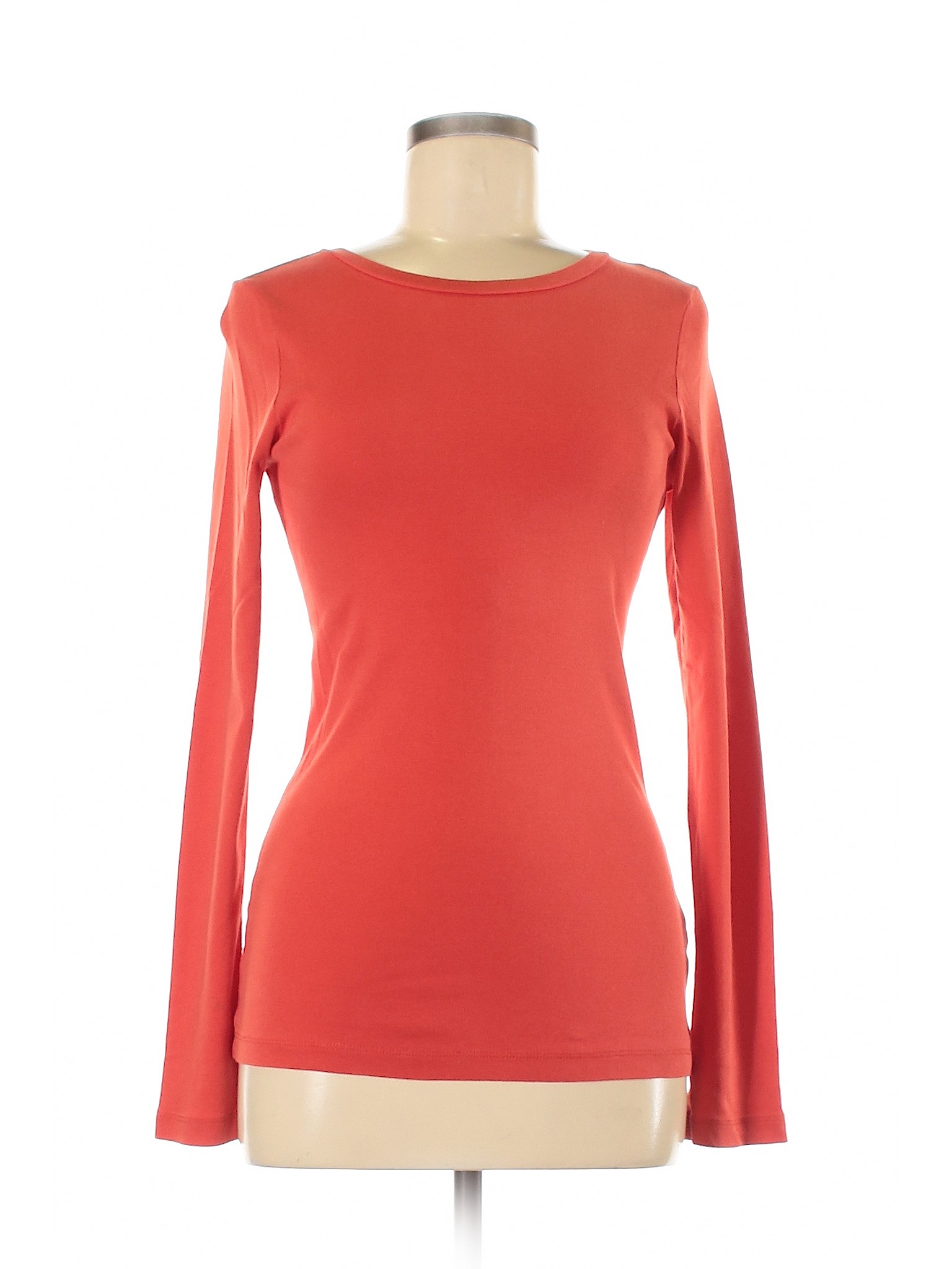 womens long sleeve orange t shirt