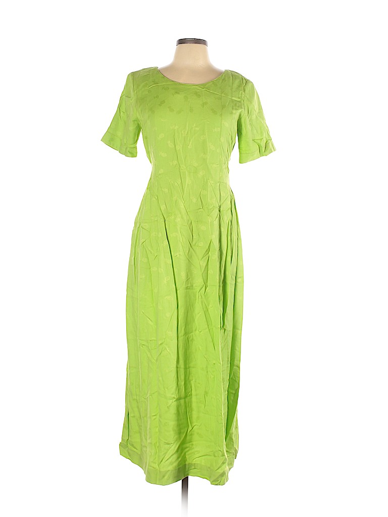Sarah Elizabeth 100% Rayon Green Casual Dress Size 10 - 45% off | thredUP