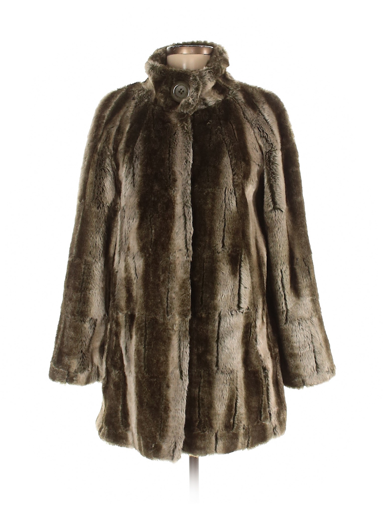 Hilary Radley Women Green Faux Fur Jacket XS | eBay