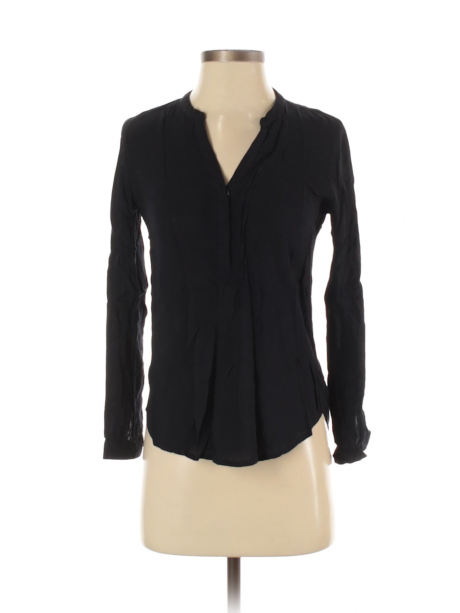 Old Navy Women Black Long Sleeve Blouse XS | eBay