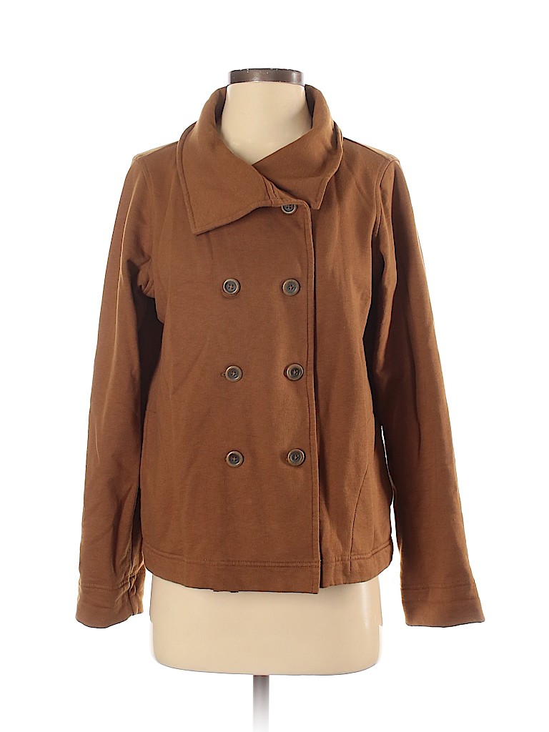 Lands' End Solid Brown Coat Size XS - 65% off | thredUP