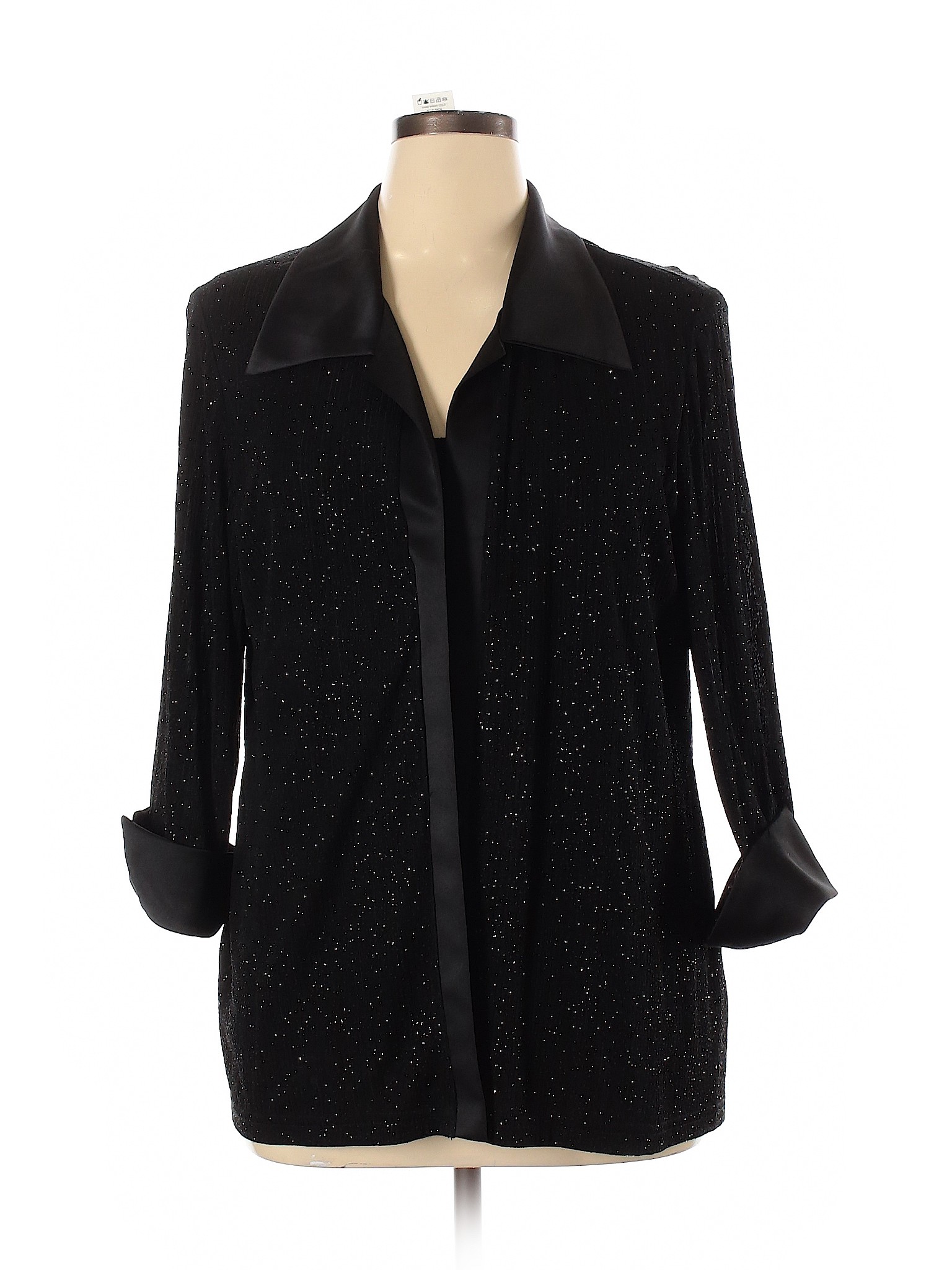R&M Richards Women Black Long Sleeve Blouse 1X Plus | eBay