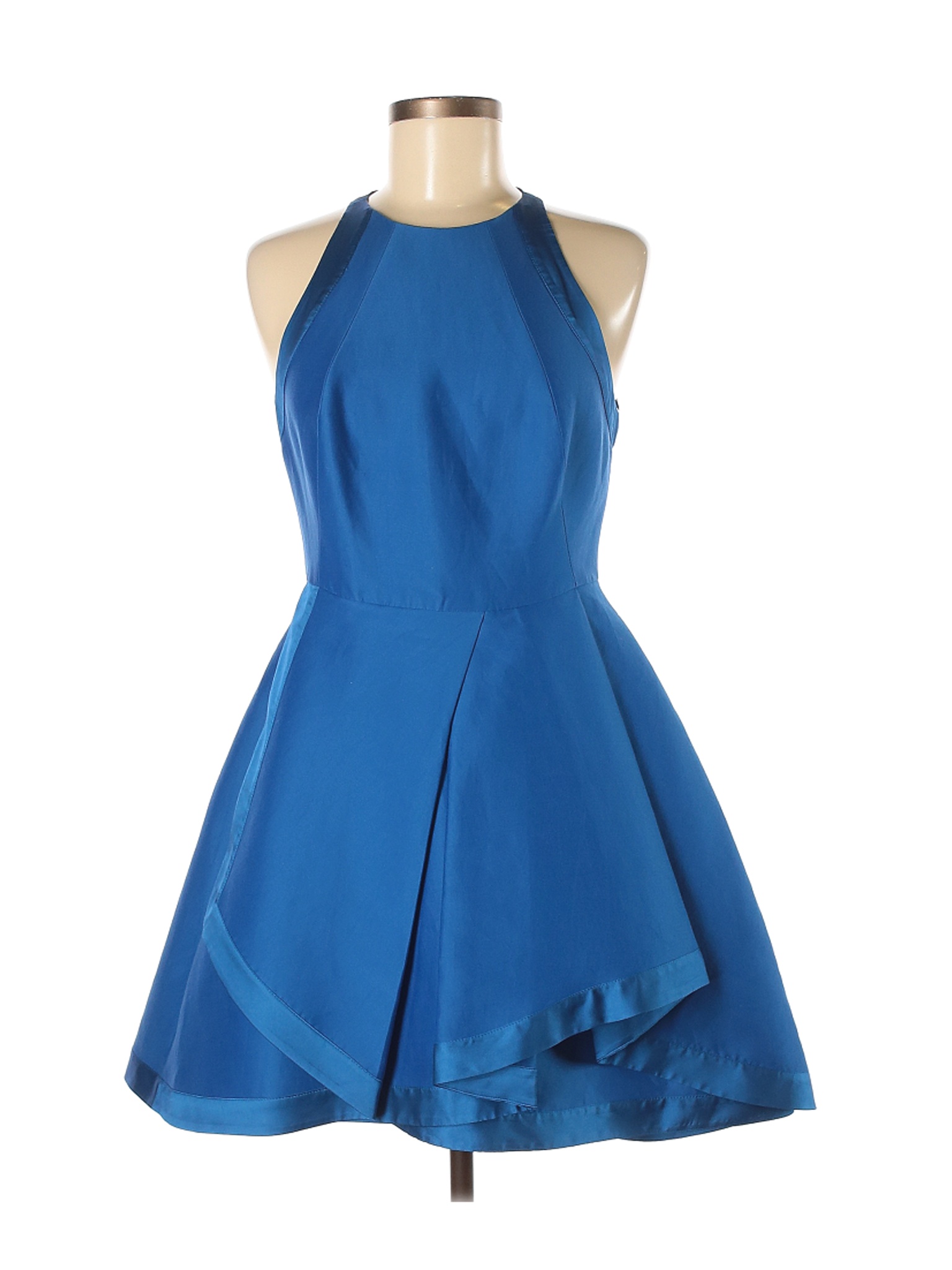 Halston Heritage Solid Blue Cocktail Dress Size 6 82 Off Thredup