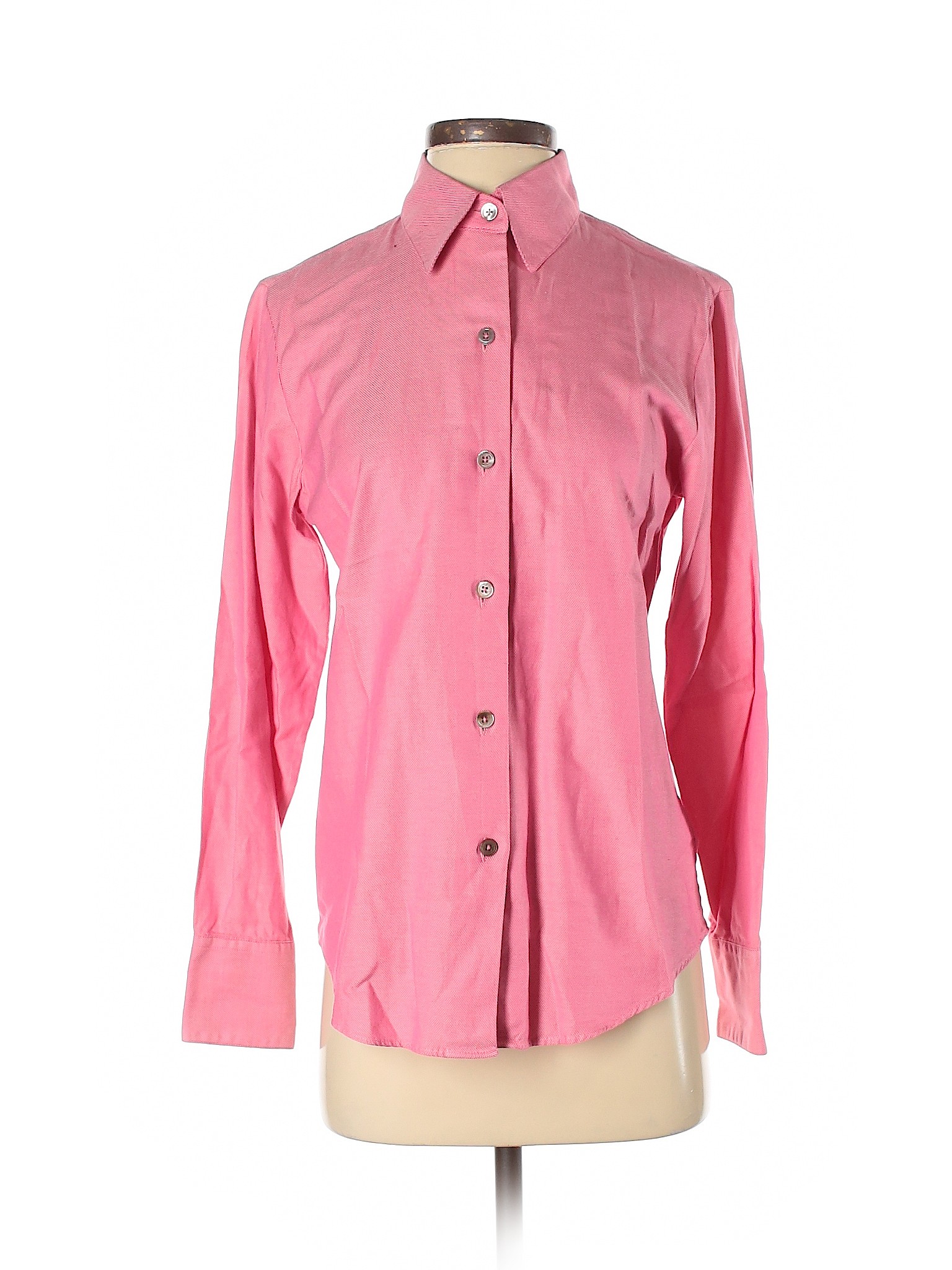 Linda Allard Ellen Tracy Women Pink Long Sleeve Button-Down Shirt 2 | eBay