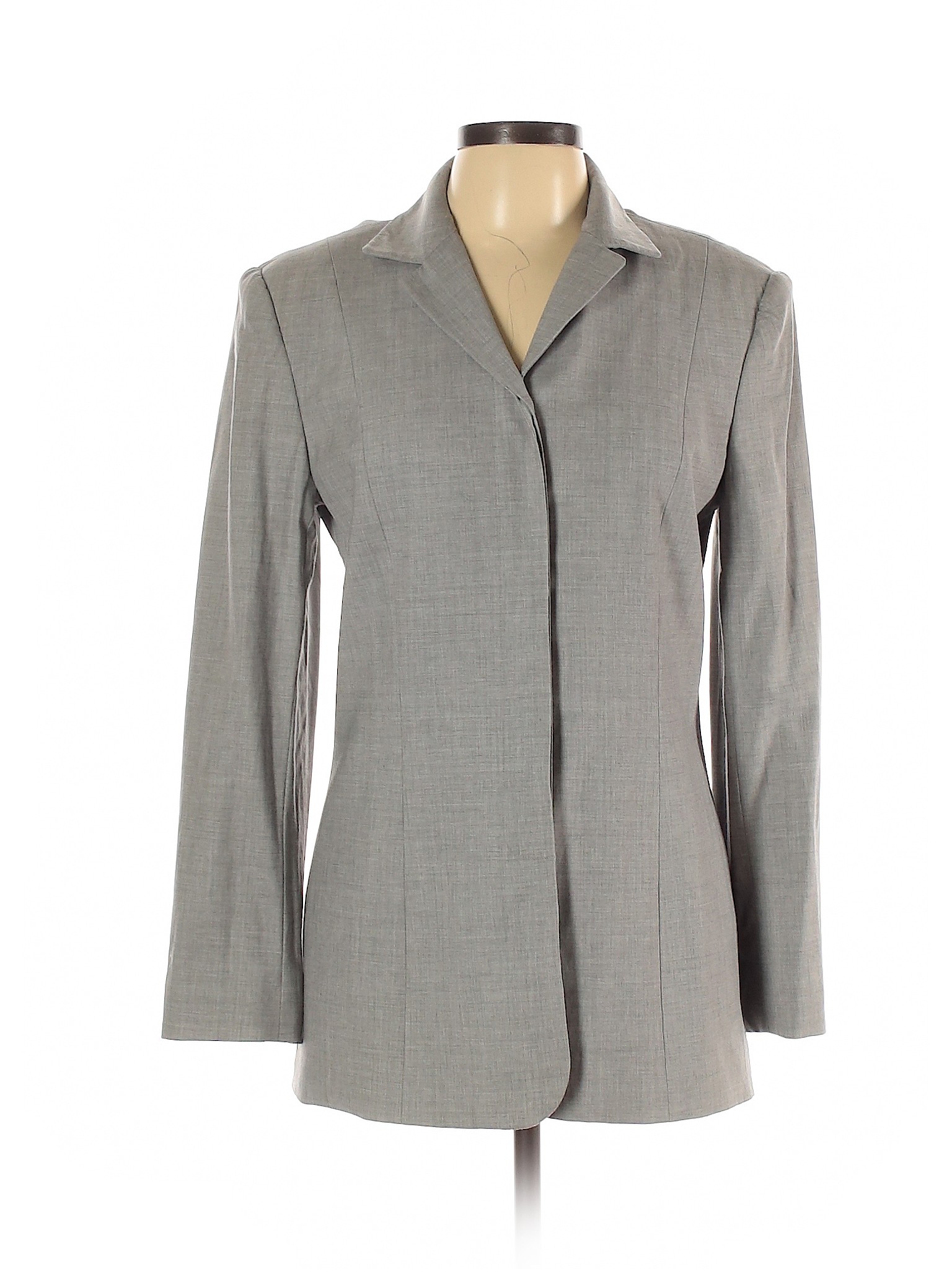 Liz Claiborne Collection Women Gray Wool Blazer 10 | eBay