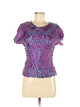 Origami Magic Scarf Short Sleeve Blouse