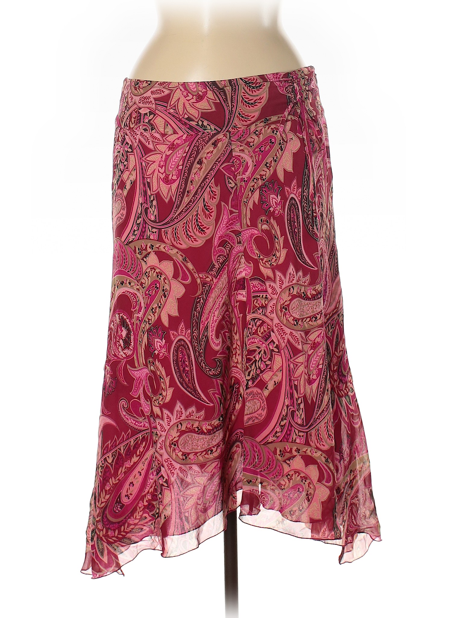 Context Women Red Silk Skirt 8 | eBay
