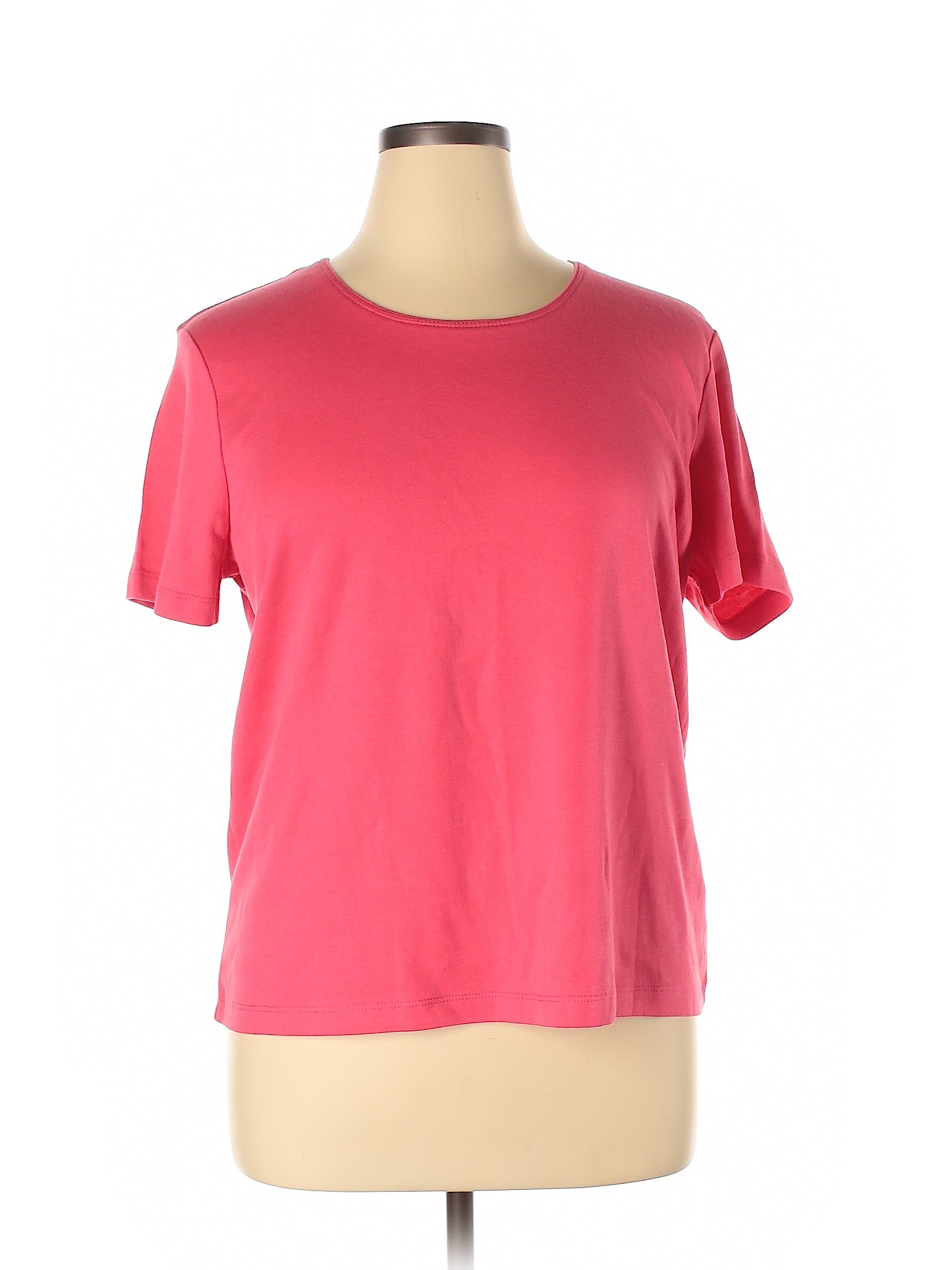 Rebecca Malone Solid Pink Short Sleeve T-Shirt Size XL - 41% off | thredUP