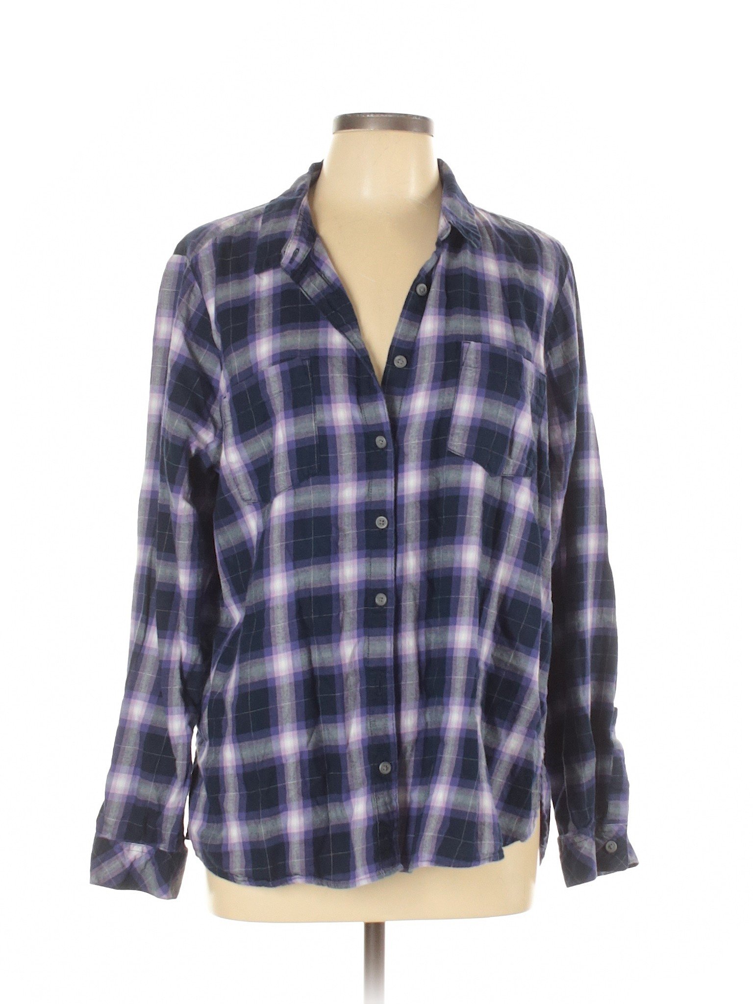 Sonoma Goods for Life Women Purple Long Sleeve Button-Down Shirt XL | eBay