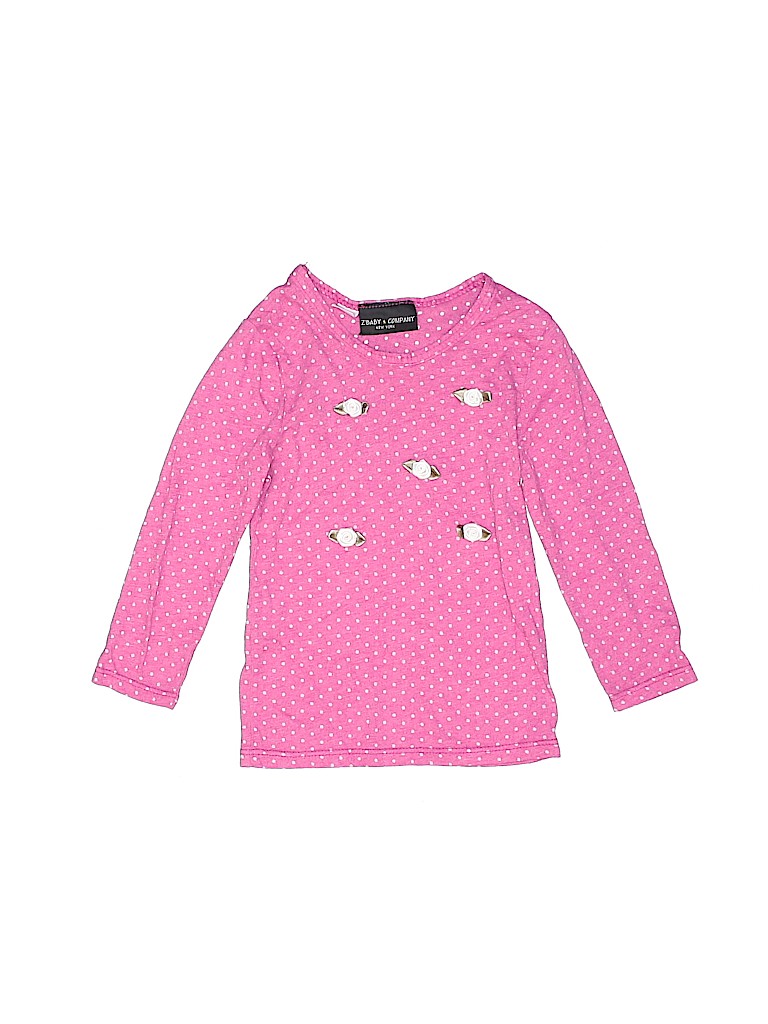 Z'Baby Company Polka Dots Pink Long Sleeve Top Size 18-24 mo - photo 1