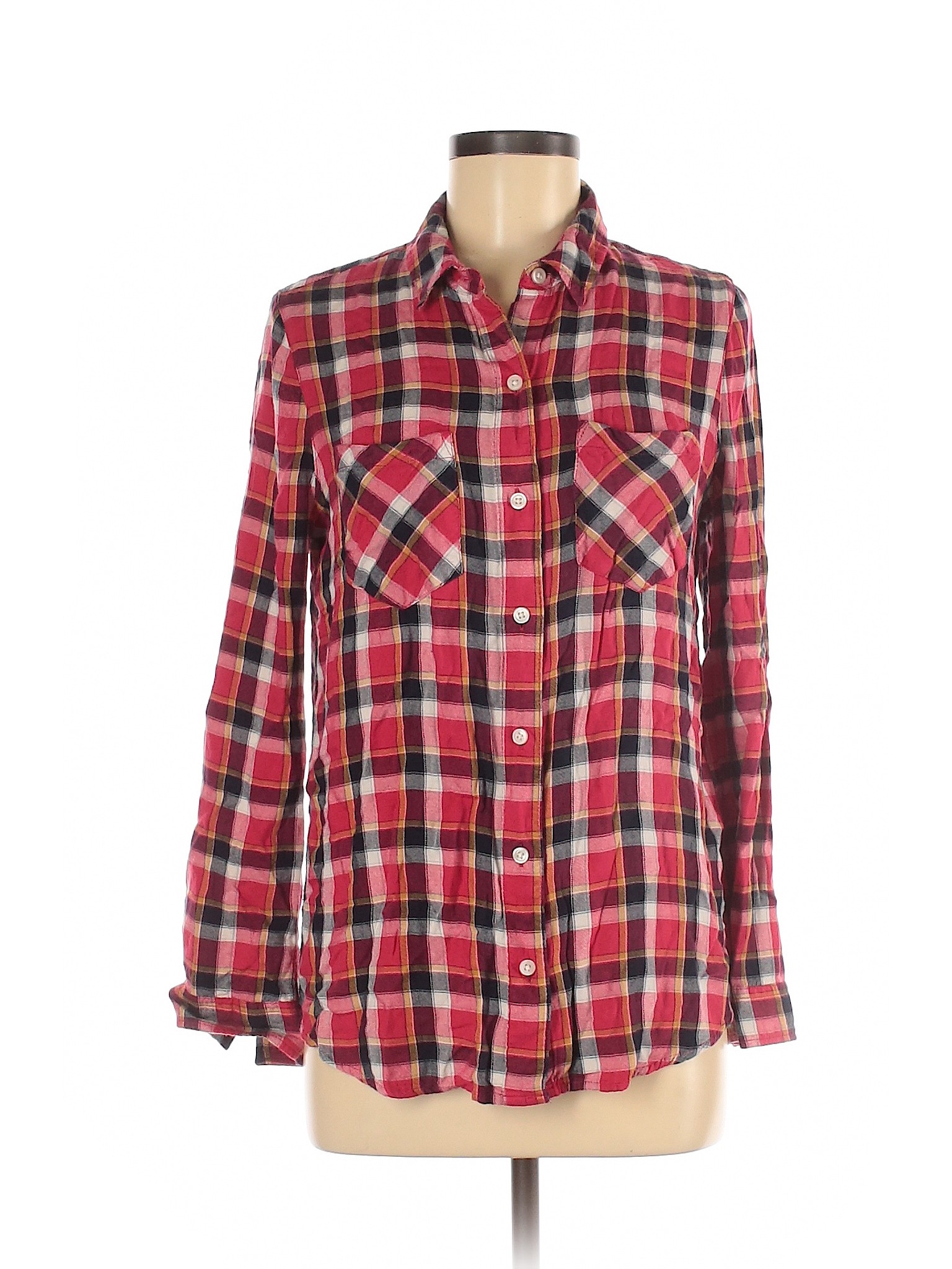 red button down long sleeve
